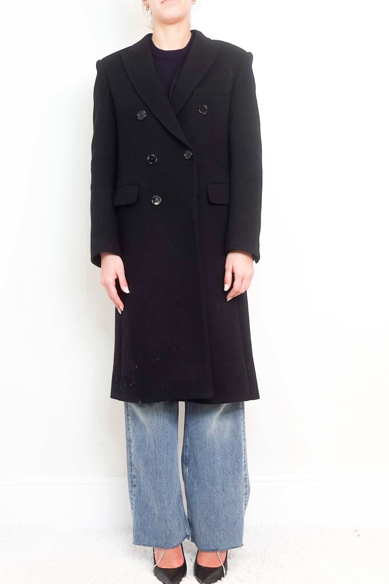 Black long coat RRP £219.00