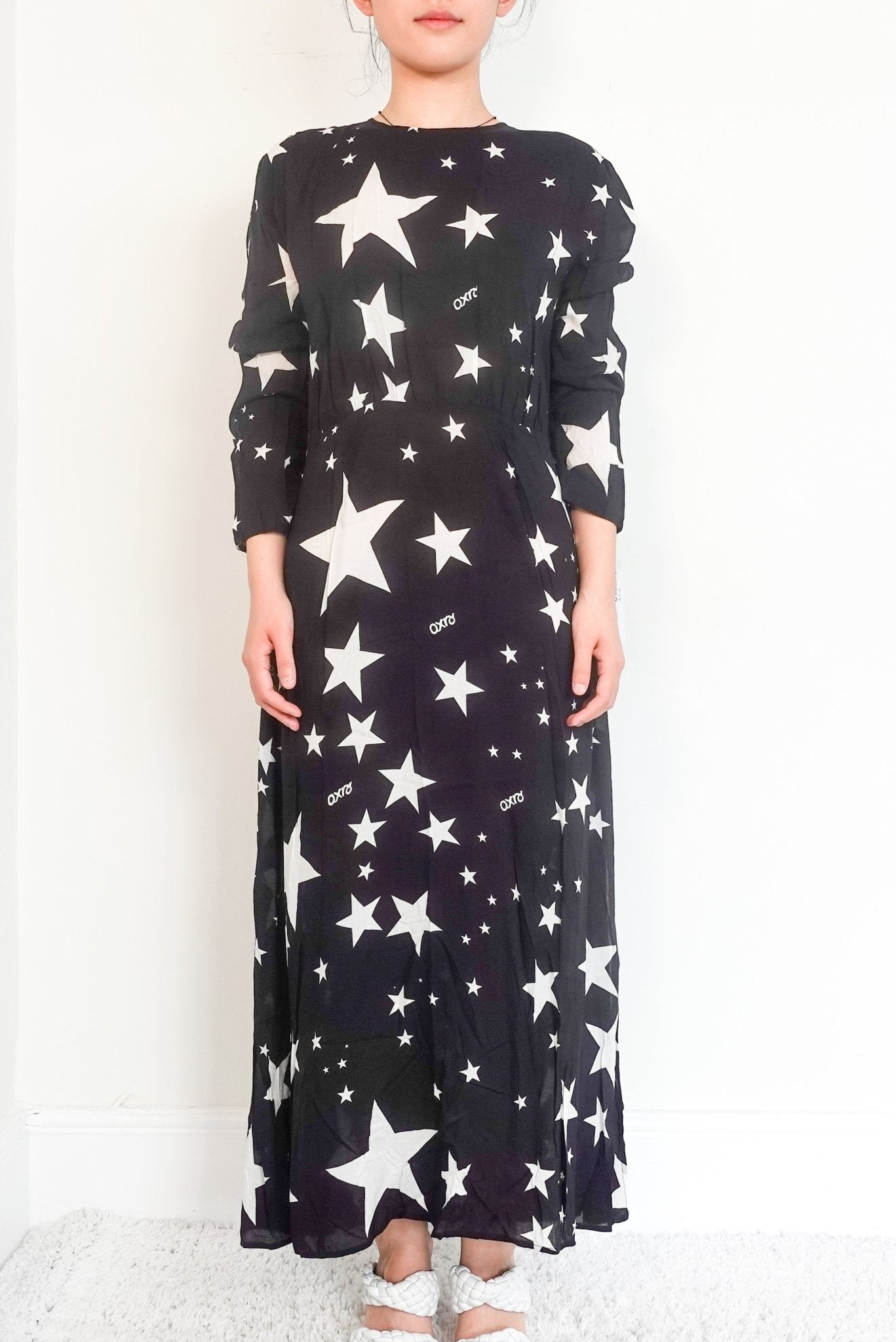 Rixo Black and white stars dress RRP £325 [final sale] - Reloved Again