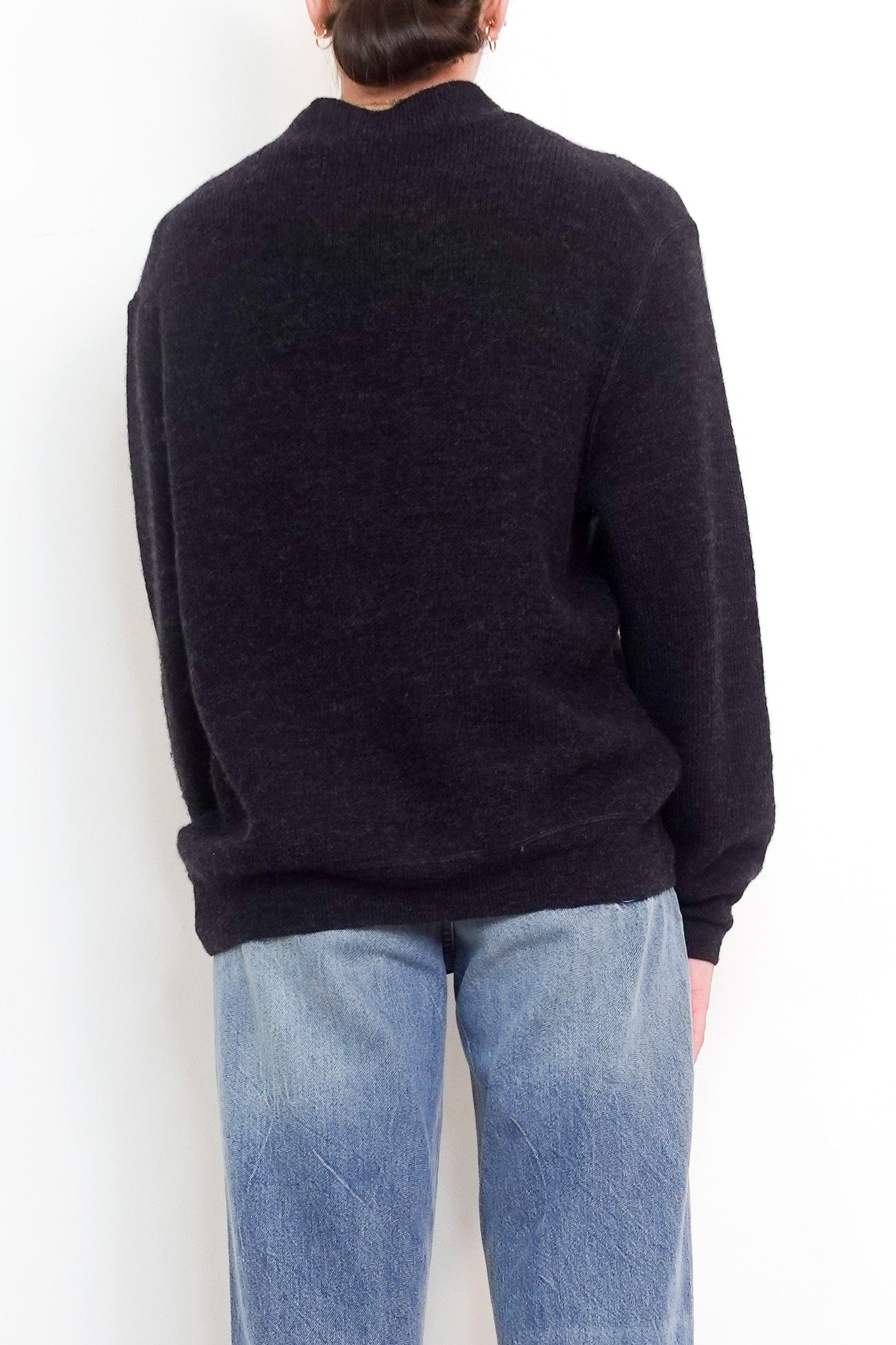 Black merino wool cardigan RRP £245