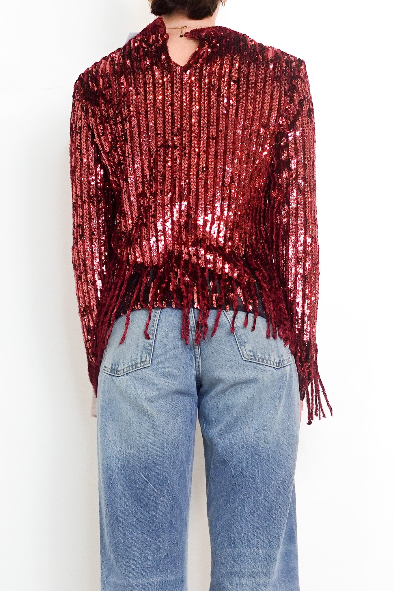 Red Sequin Top RRP £700