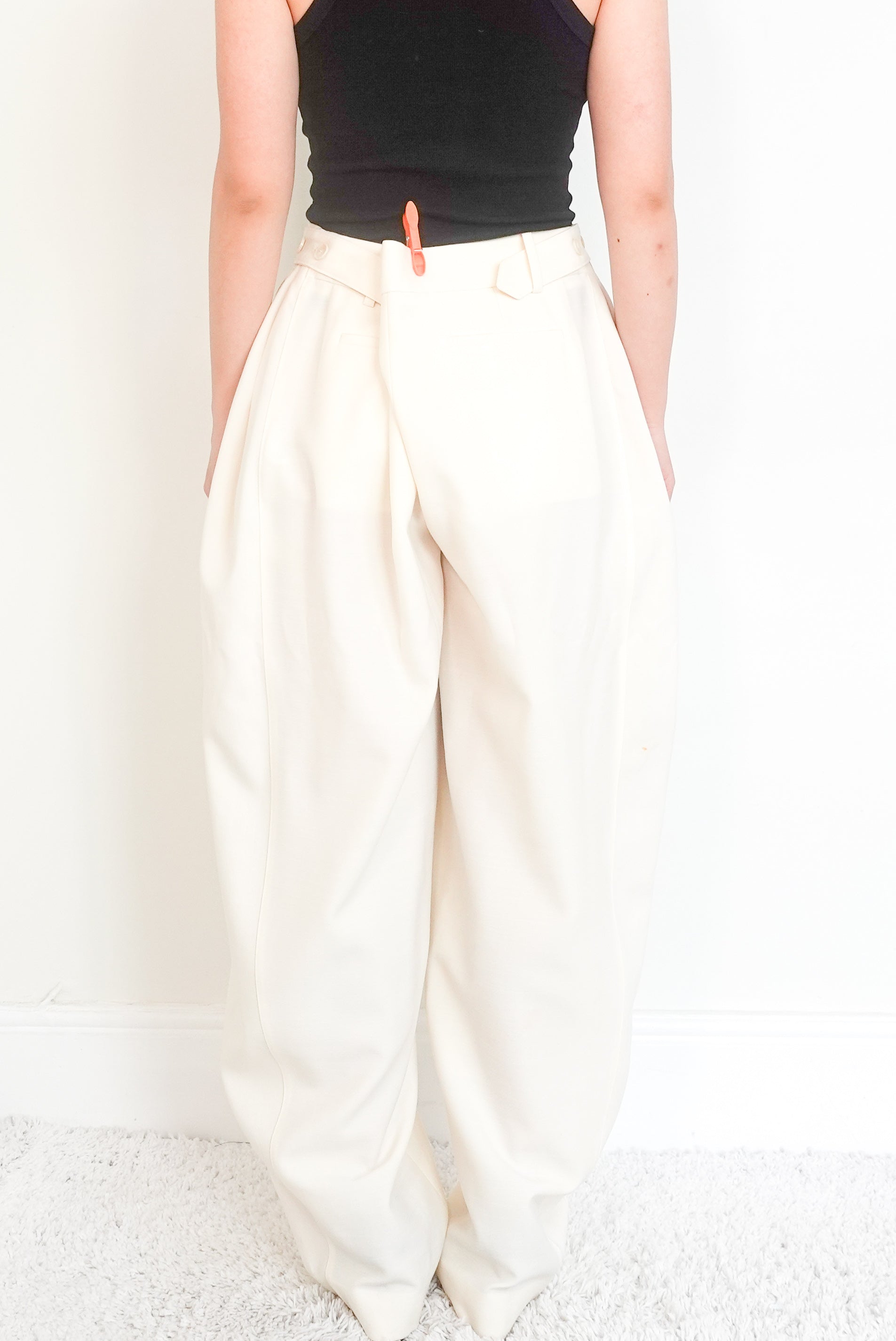 Cream suit trousers RRP £2000