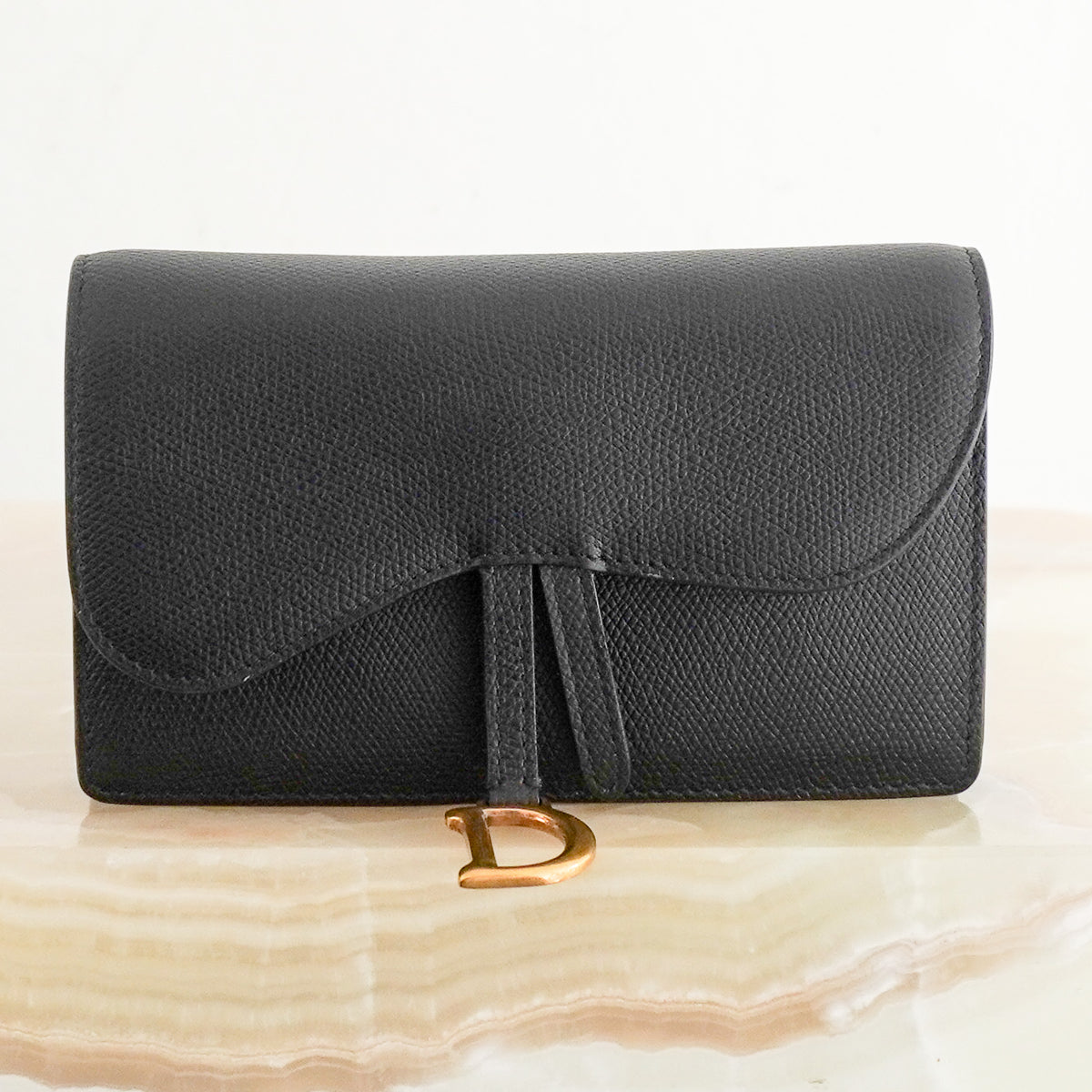 Dior Saddle Belt Pouch in Grained Black Leather (RRP £1350) | Authentic Preloved