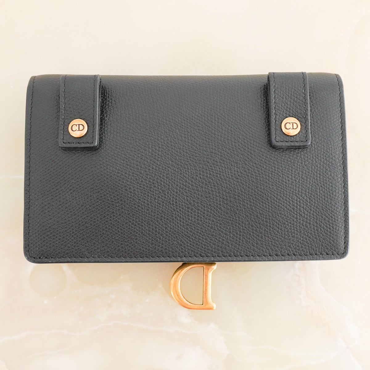 Dior Saddle Belt Pouch in Grained Black Leather (RRP £1350) | Authentic Preloved