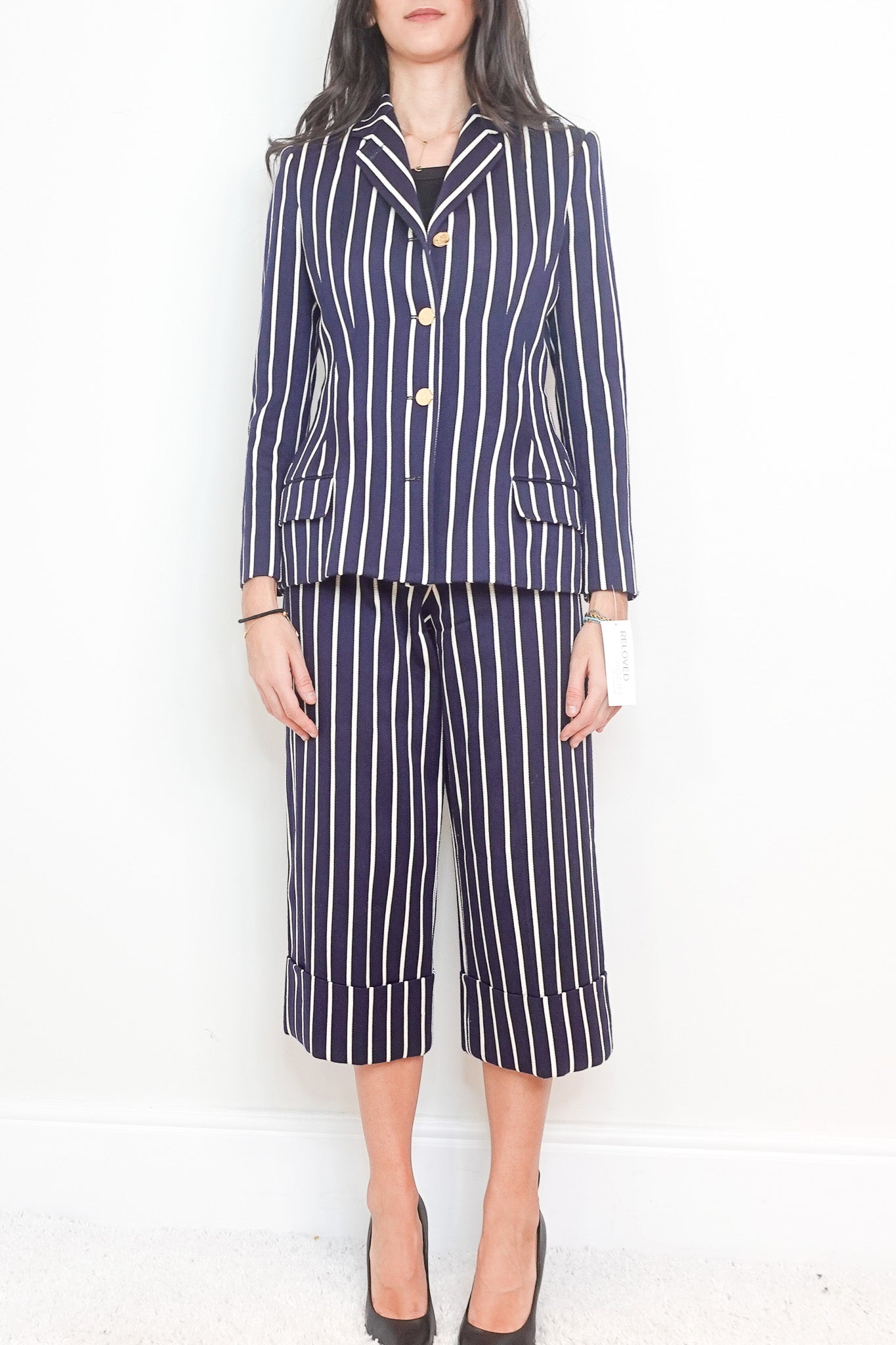 Navy striped suit RRP £1500