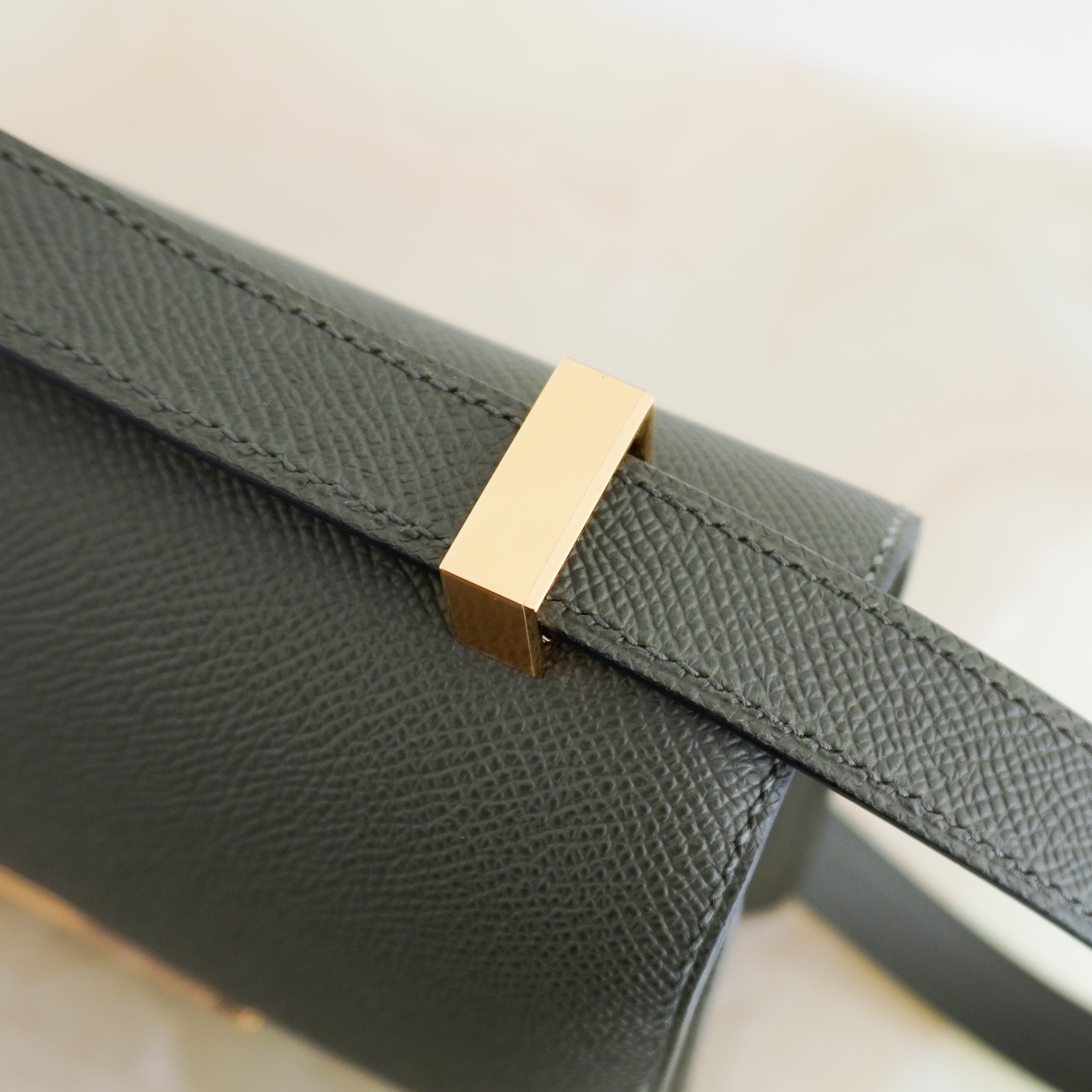 Hermès Constance 24 Epsom Leather Bag in Vert de Gris with Gold Hardware | Authentic Preloved