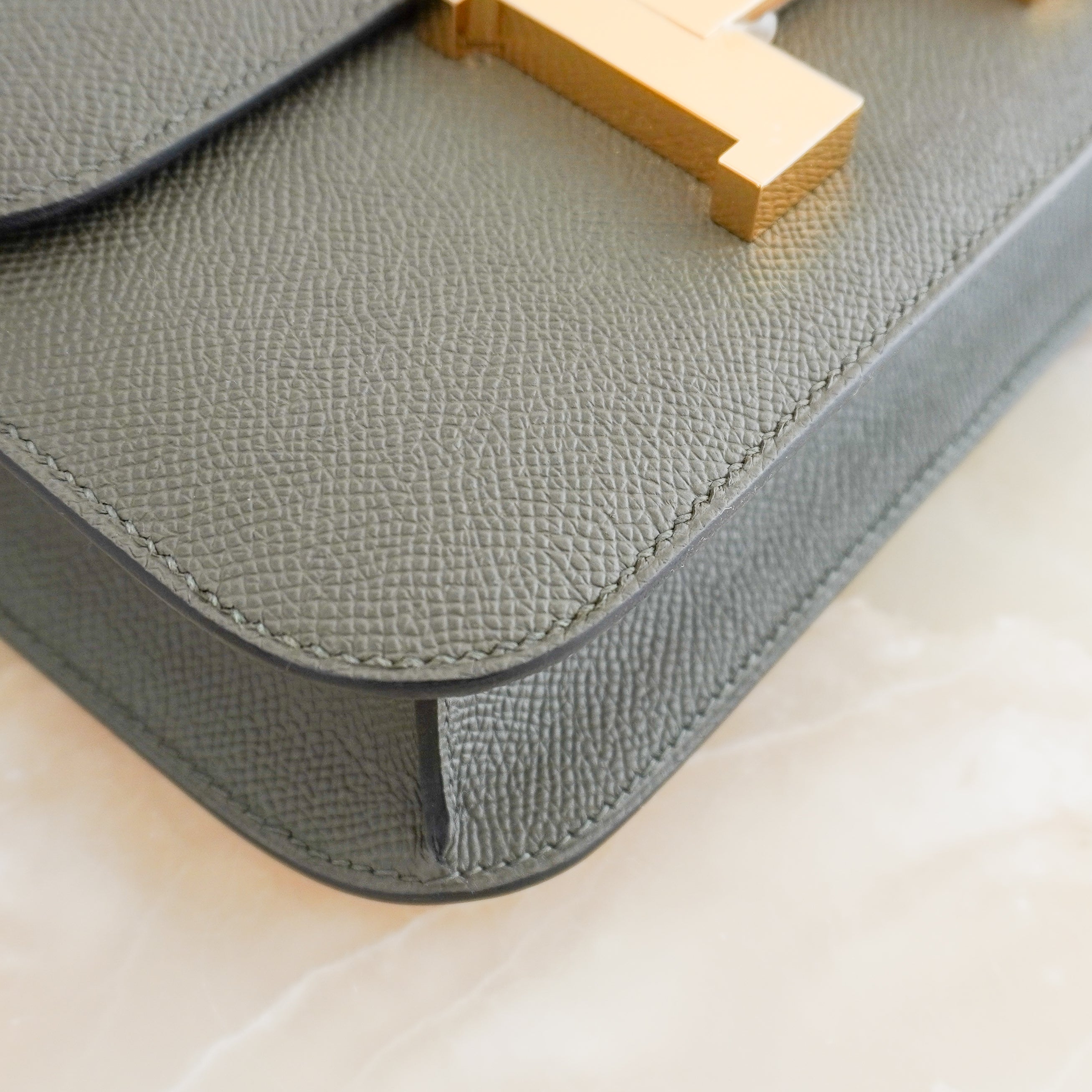 Hermès Constance 24 Epsom Leather Bag in Vert de Gris with Gold Hardware | Authentic Preloved