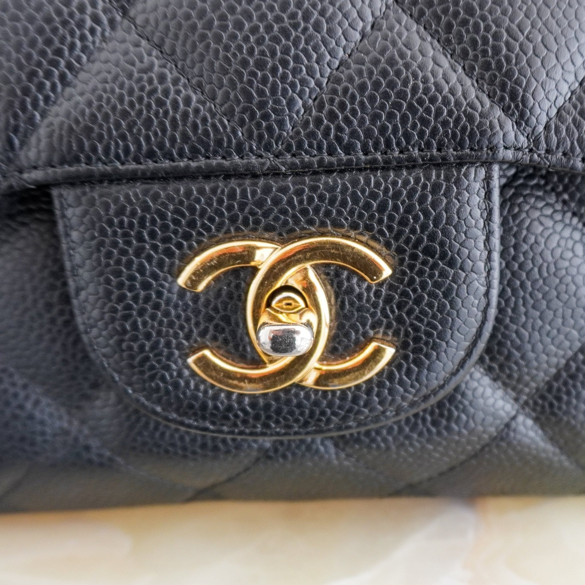 Chanel Black Large Classic Single Flap Bag Lambskin with Gold-Tone Hardware (RRP £9830) | Authentic Preloved - Reloved Again