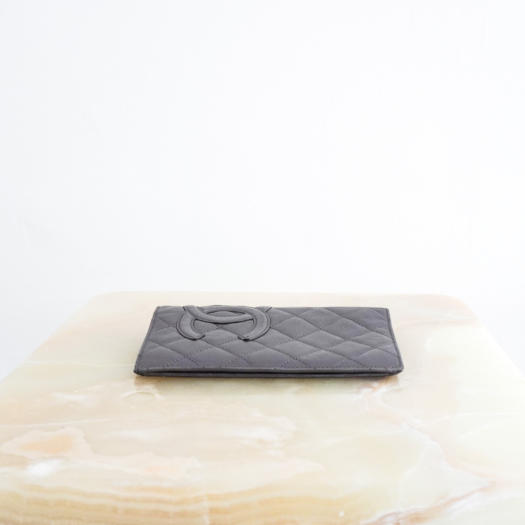 Chanel CC Cambon Long Line Wallet in Grey RRP £1200 | Authentic Preloved
