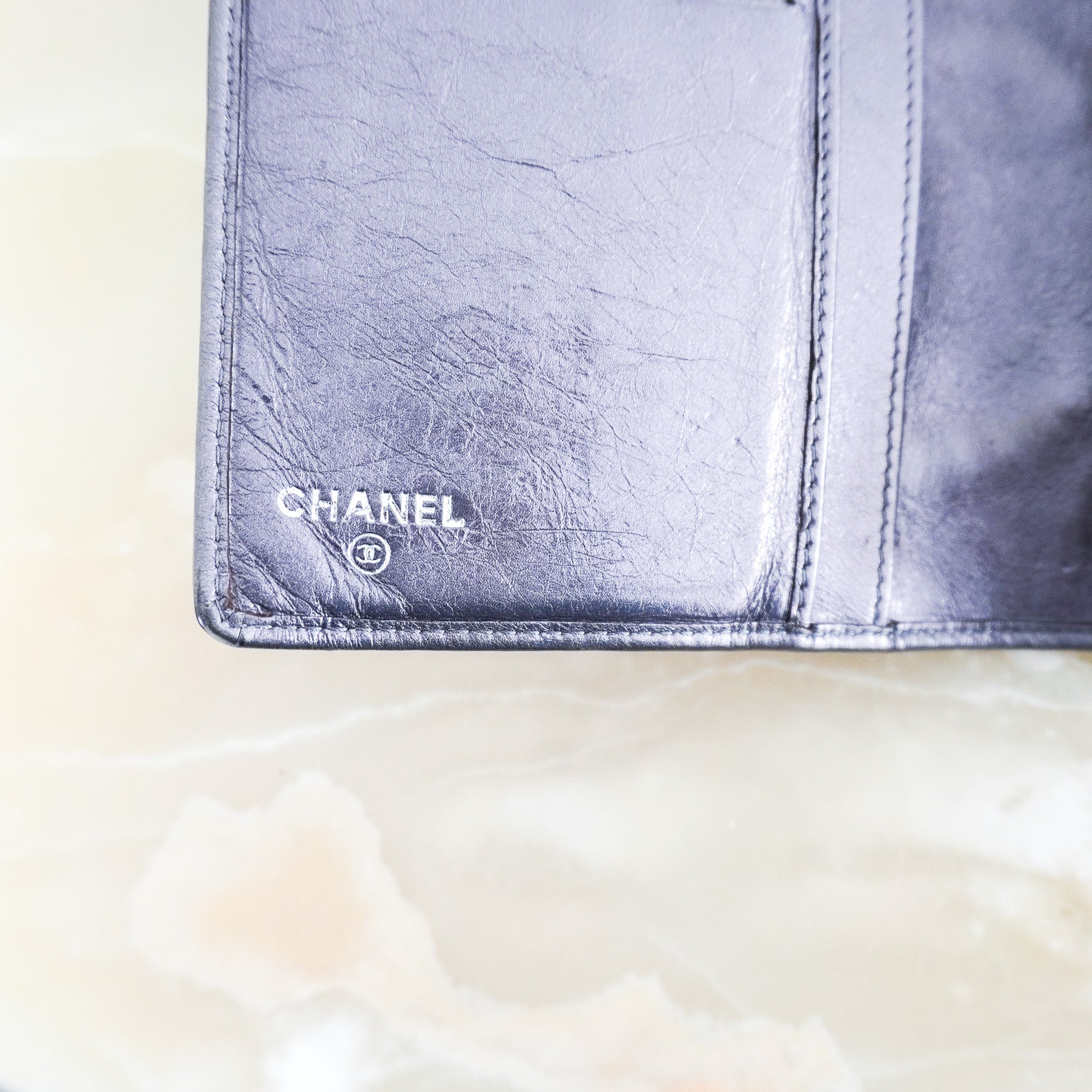 Chanel CC Cambon Long Line Wallet in Grey RRP £1200 | Authentic Preloved