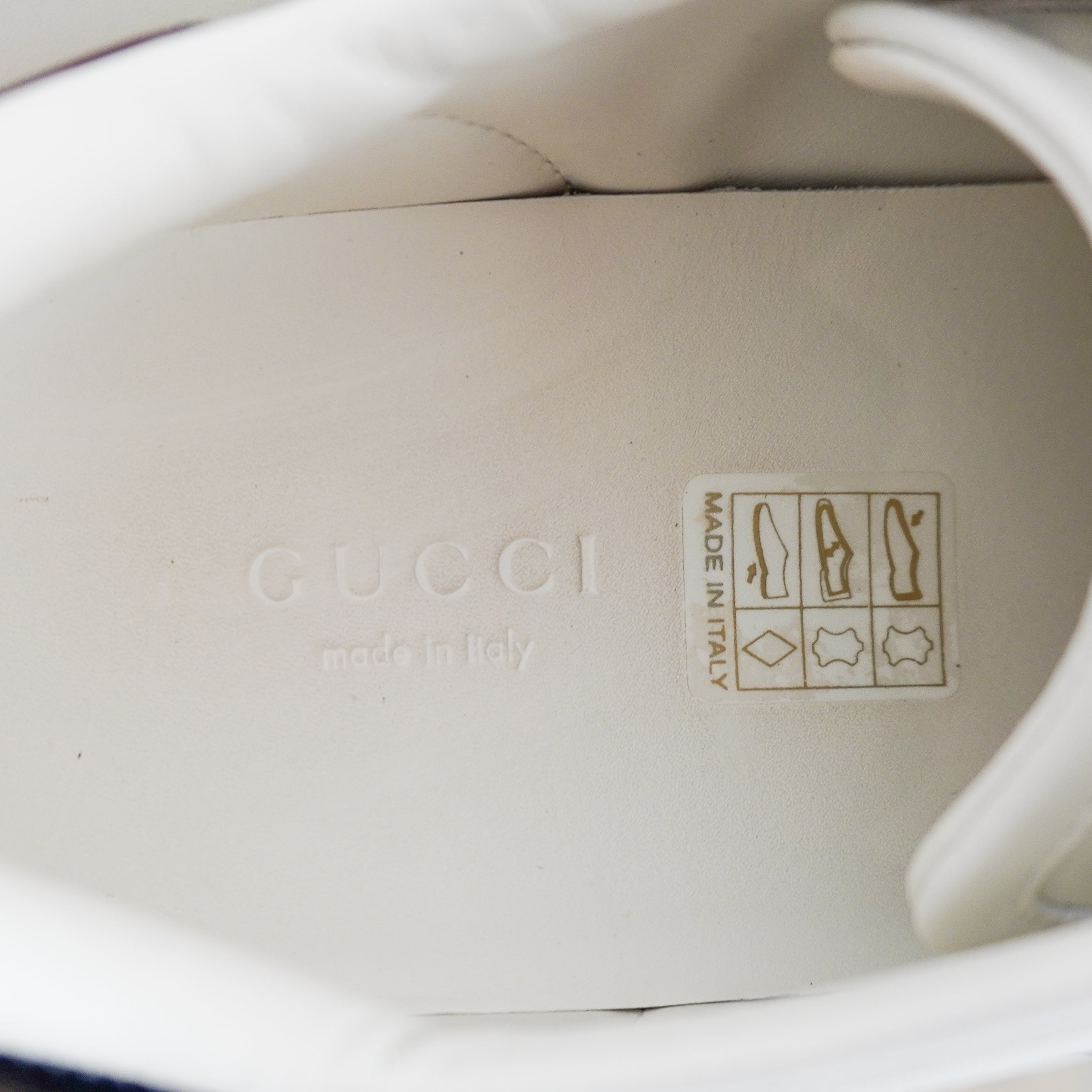 Gucci Ace Crystal Bee Platform Sneakers in White Leather (RRP £700) | Authentic Preloved