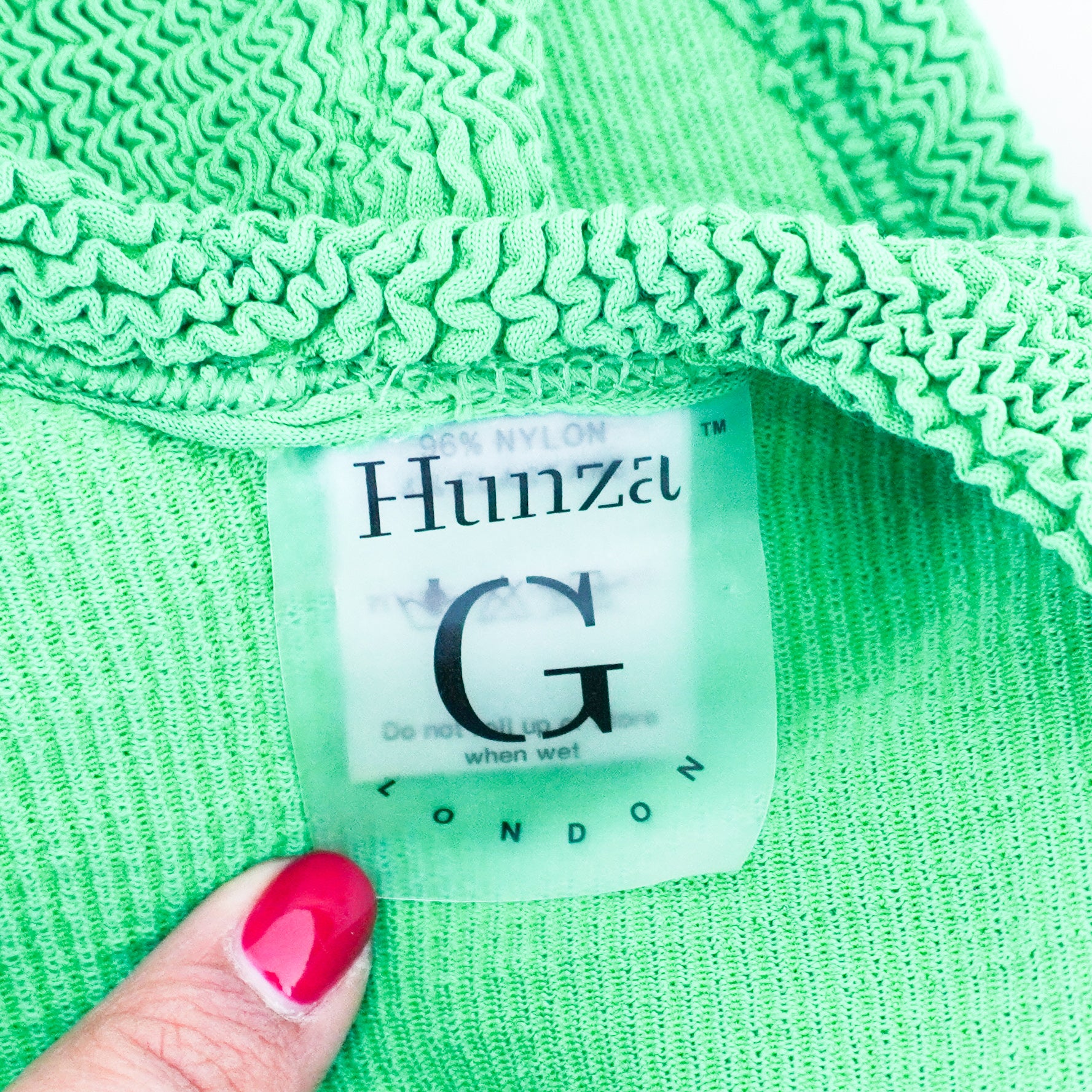 Hunza G Emerald Square Neck Swimsuit RRP £195 | Authentic Preloved FINAL SALE