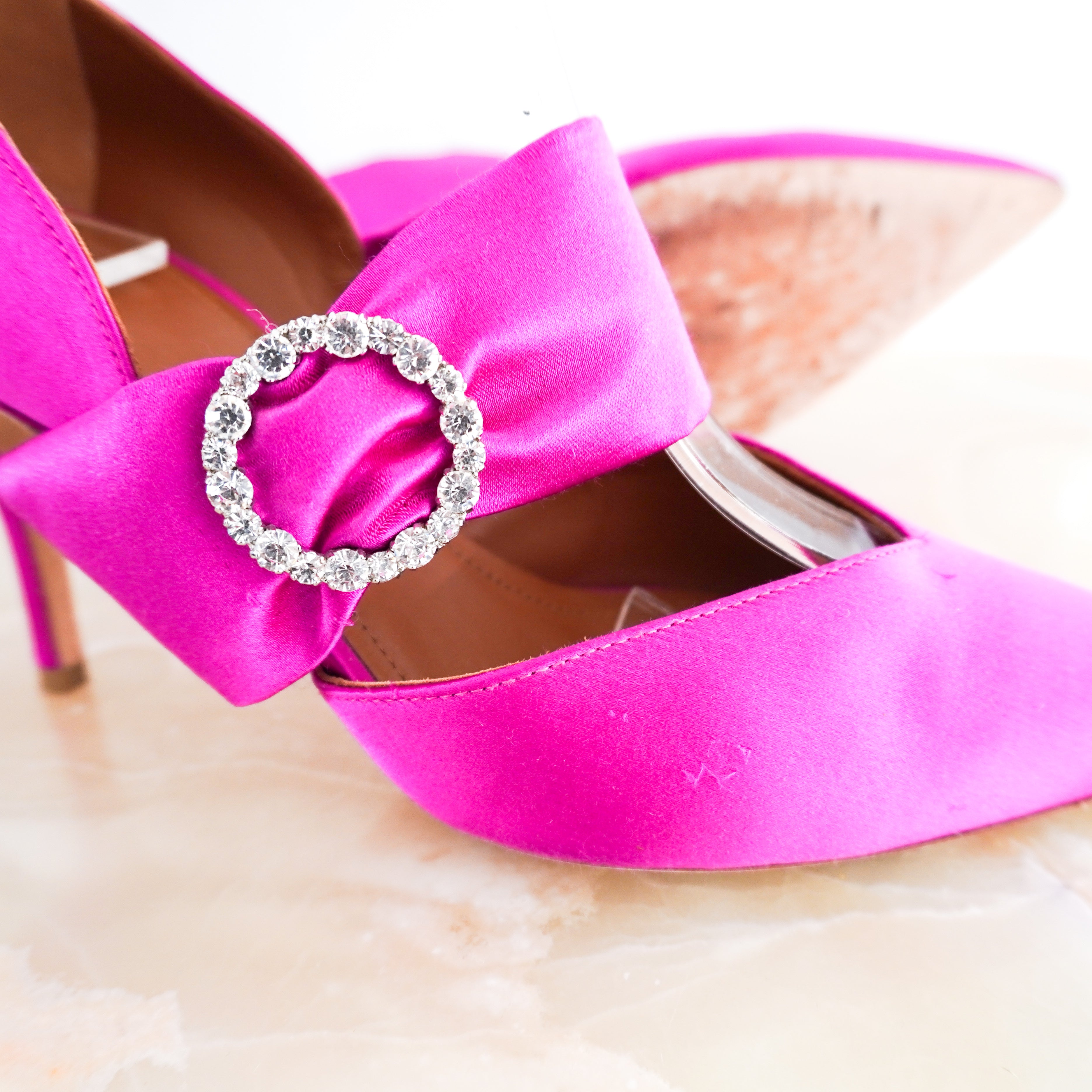 Malone Souliers Pink Embellished Heels RRP £645 | Authentic Preloved