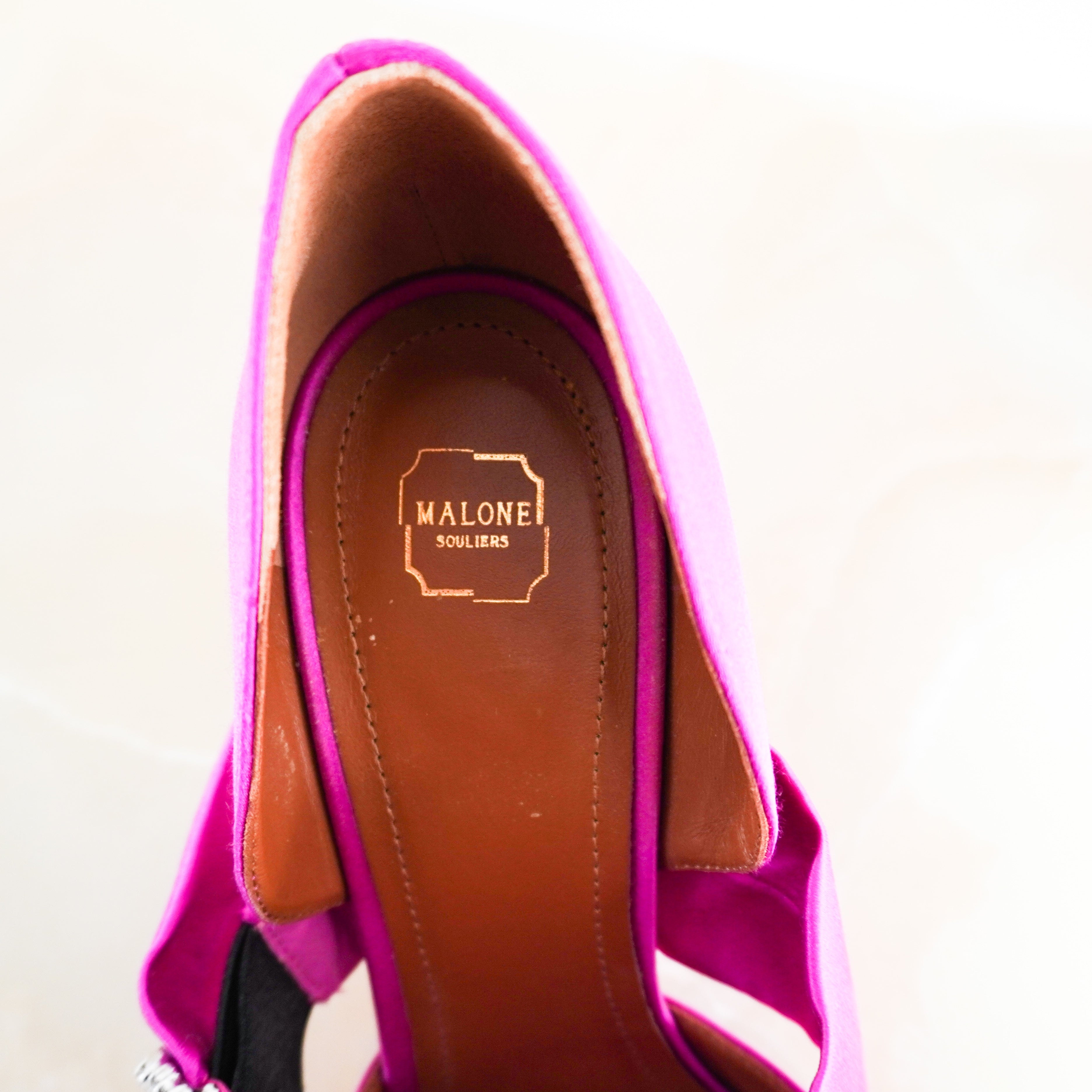 Malone Souliers Pink Embellished Heels RRP £645 | Authentic Preloved
