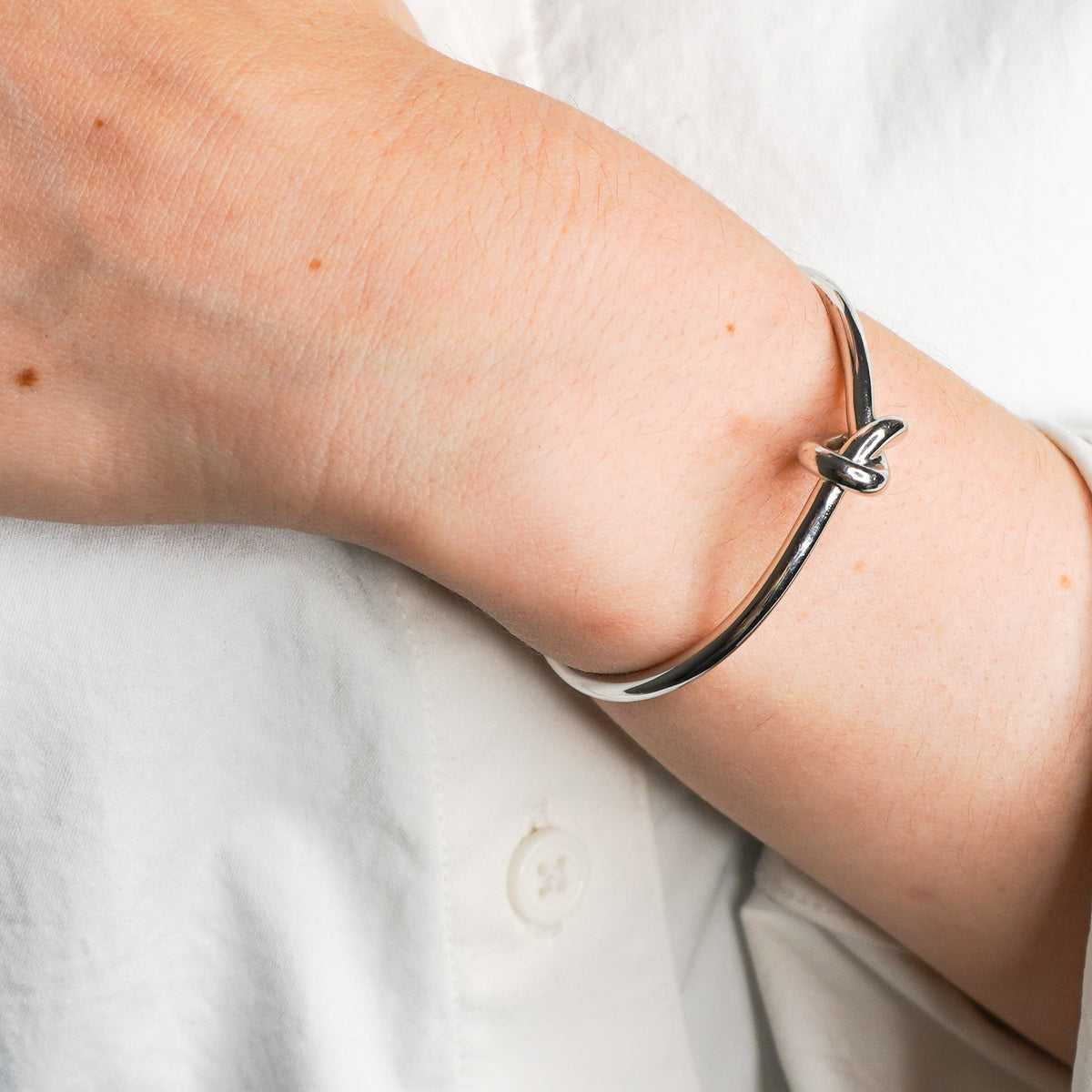 Celine Knot Cuff Bracelet in Silver RRP £355 | Authentic Preloved FINAL SALE