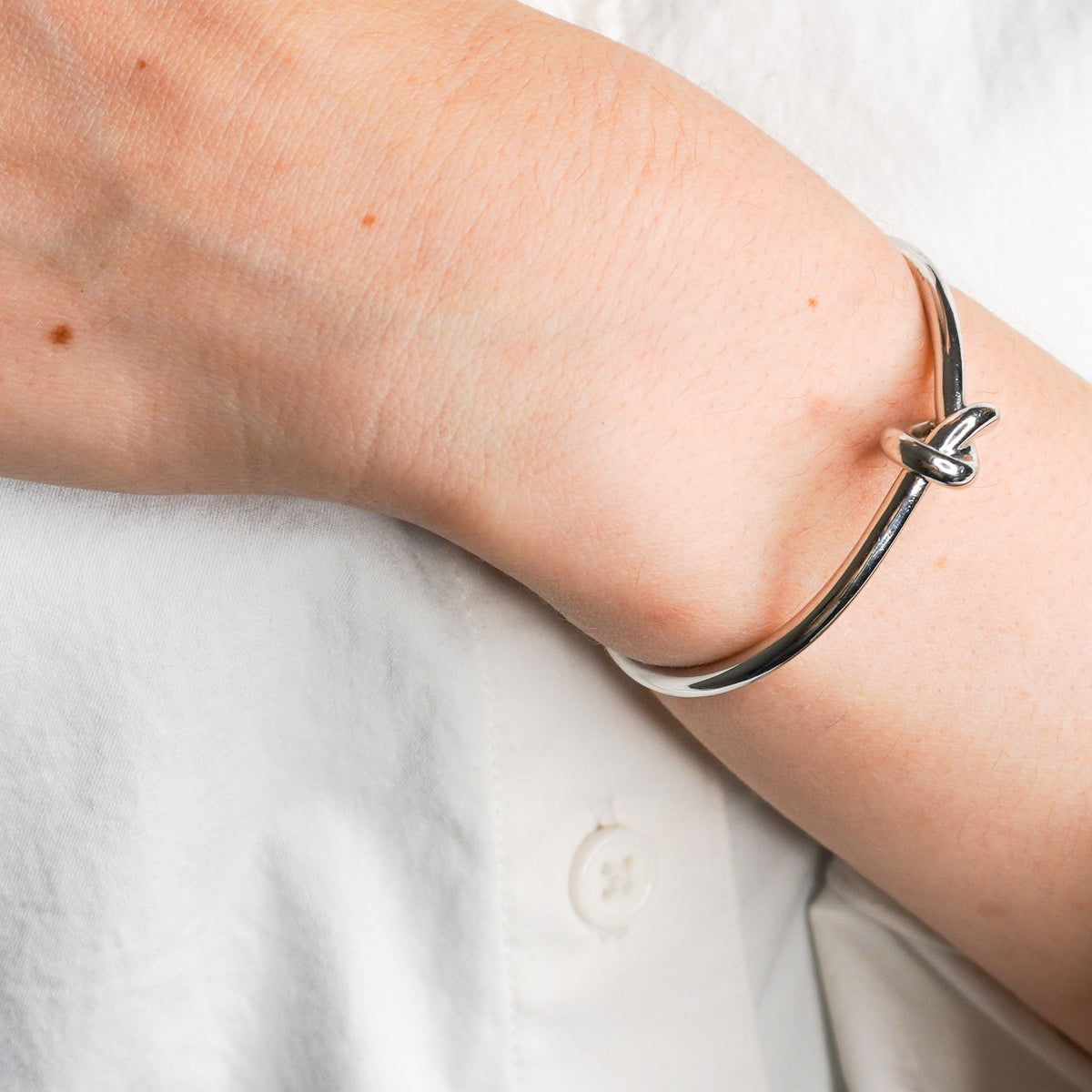 Celine Knot Cuff Bracelet in Silver RRP £355 | Authentic Preloved FINAL SALE
