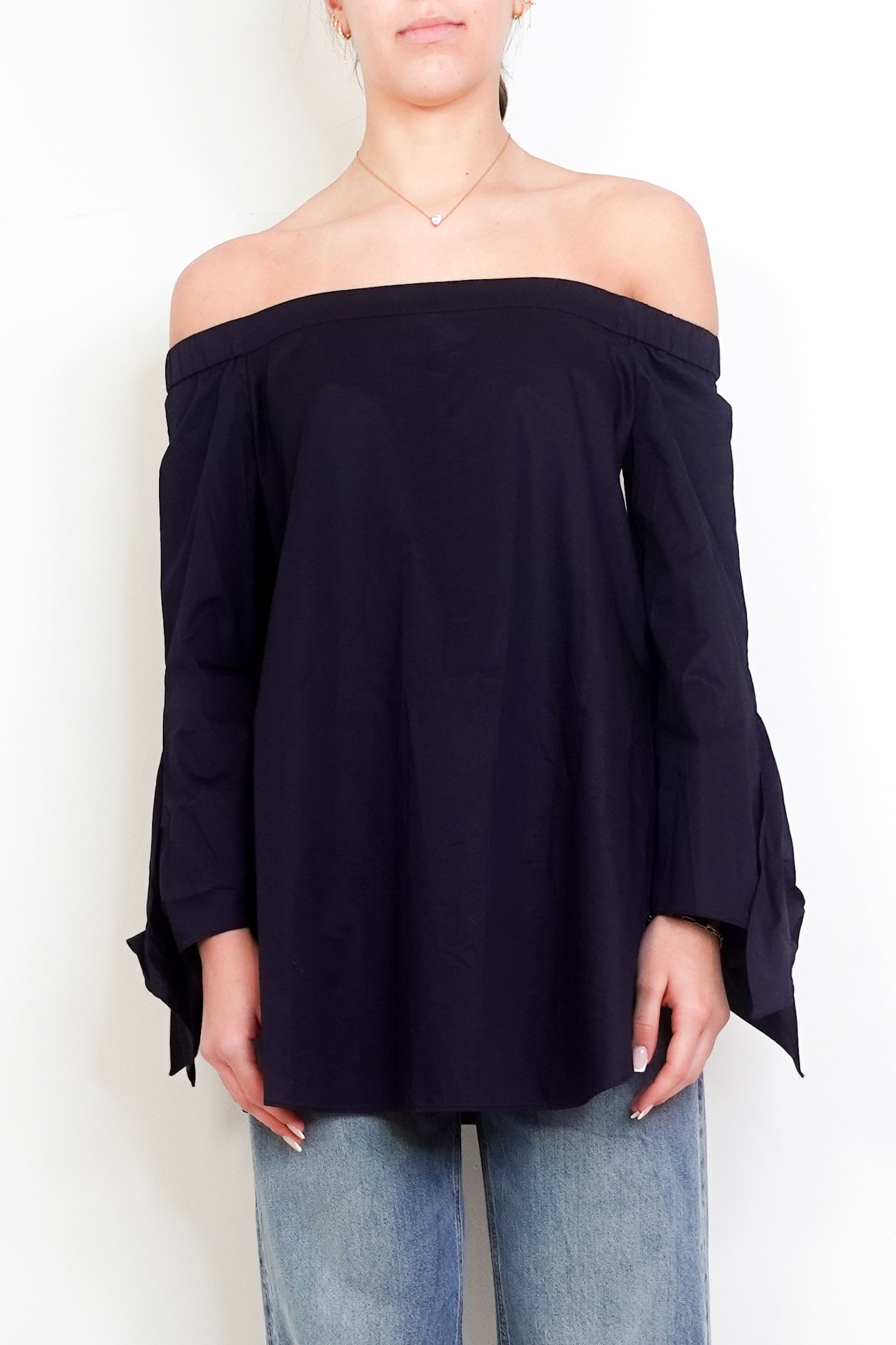 NEW Navy Off The Shoulder Blouse £350