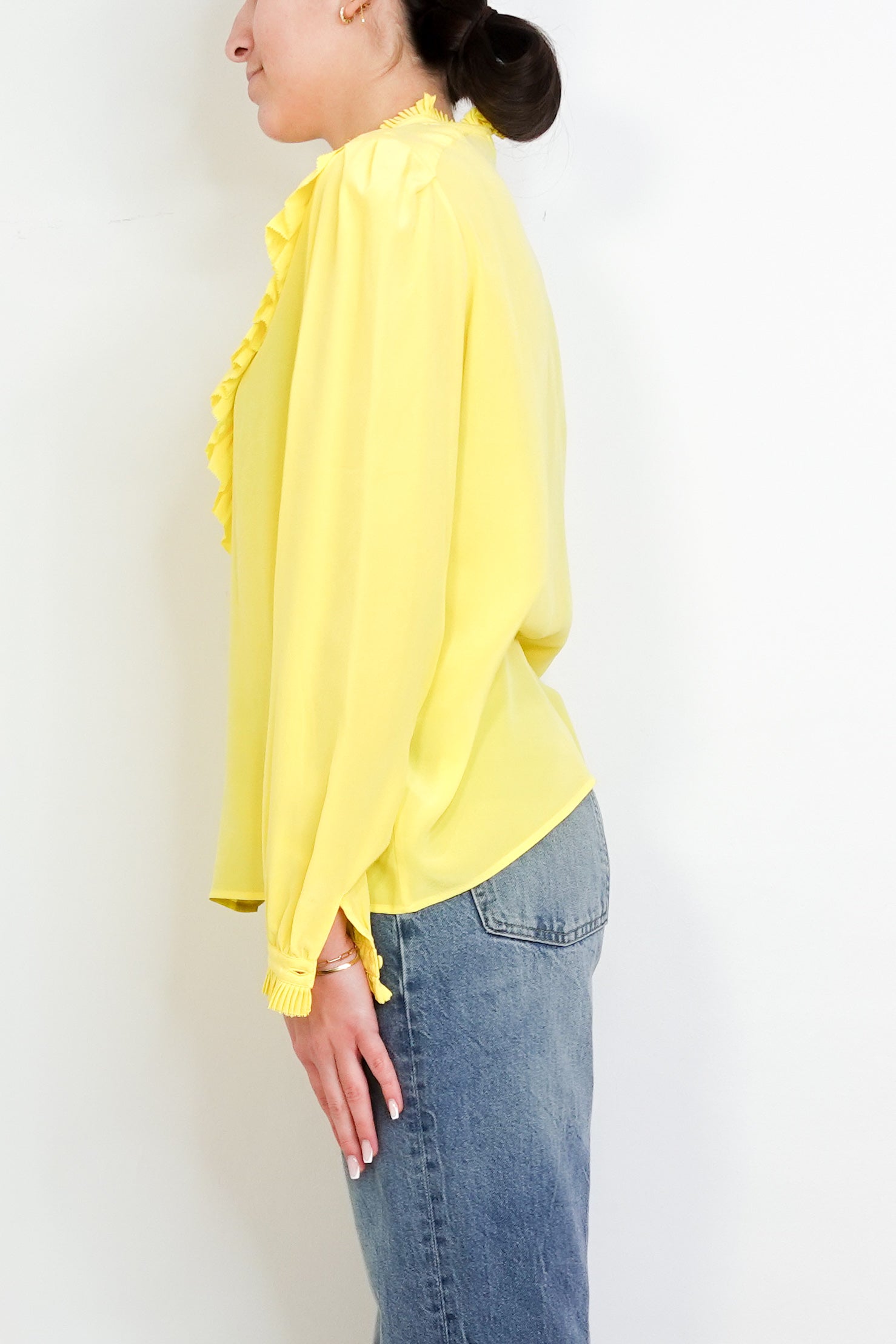 Yellow silk blouse RRP £200