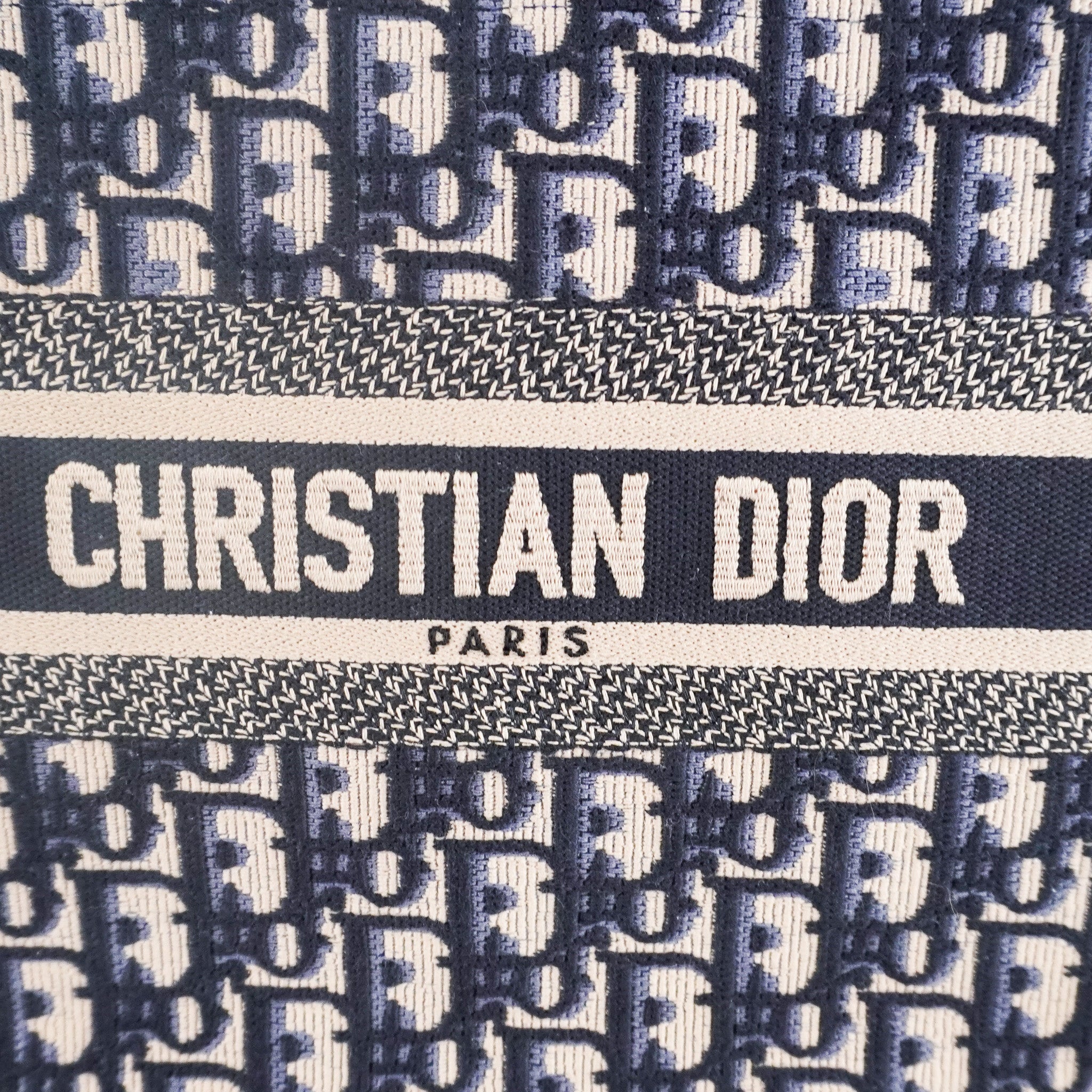 Dior Oblique Small Book Tote in Navy RRP £2400 | Authentic Preloved