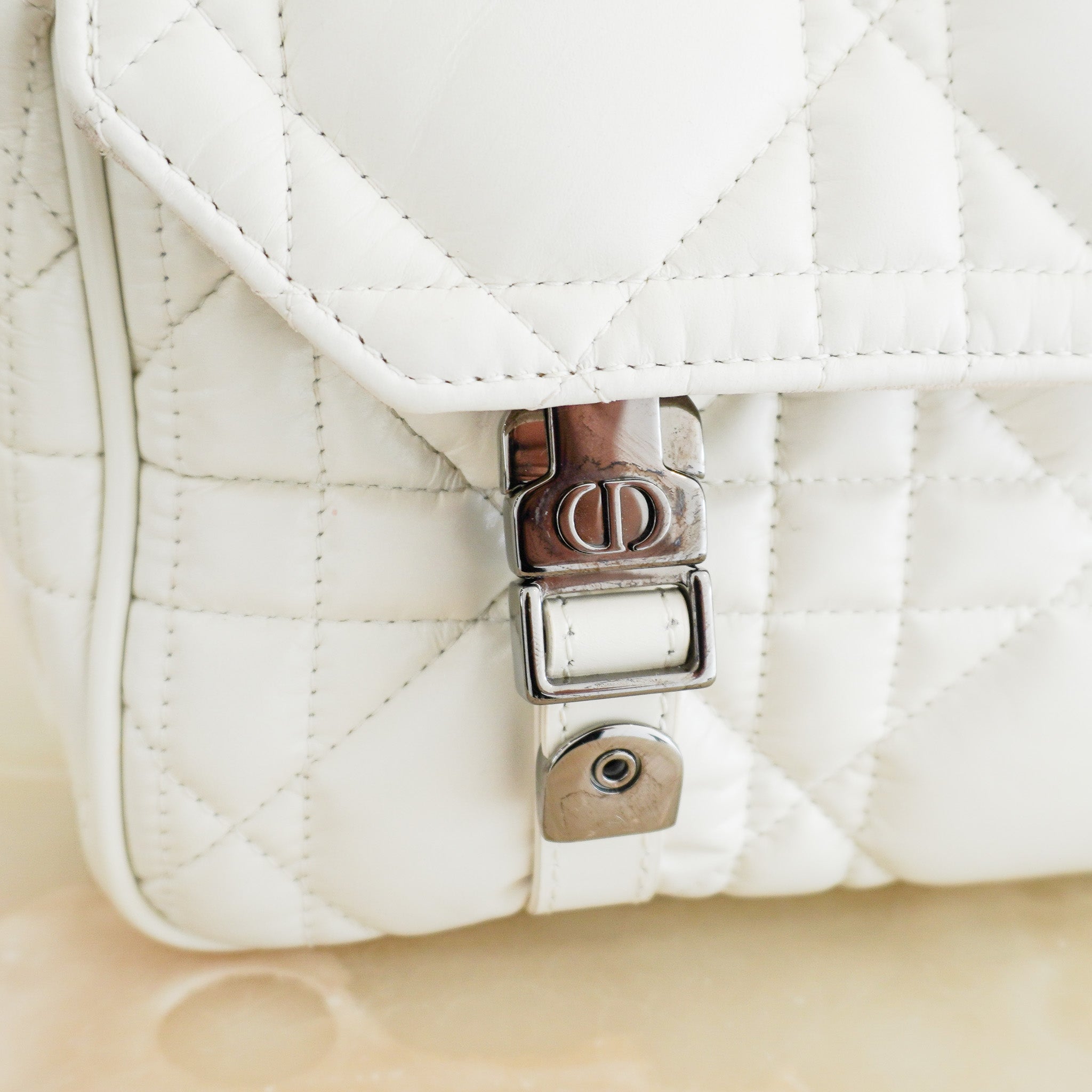 Christian Dior Small Diorcamp Messenger Bag Latte Macrocannage RRP £2500 | Authentic Preloved