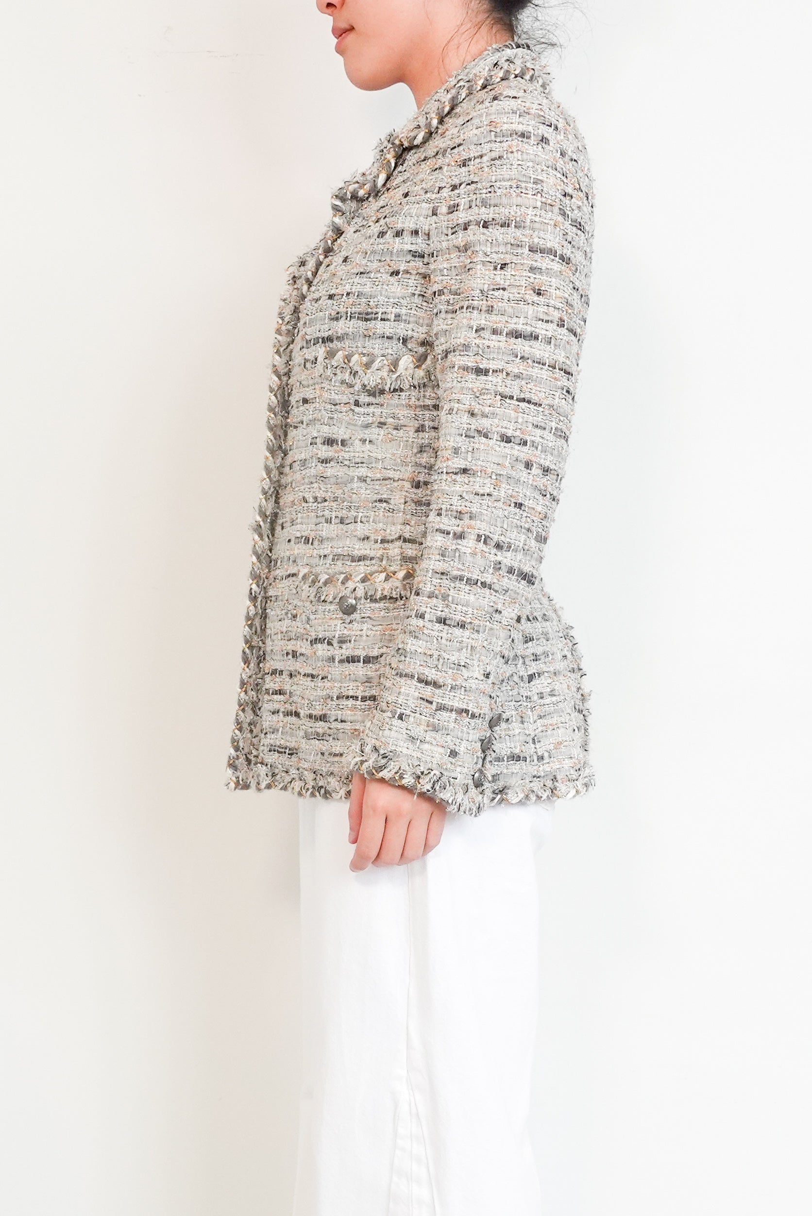 Vintage beige tweed jacket RRP £2.8k