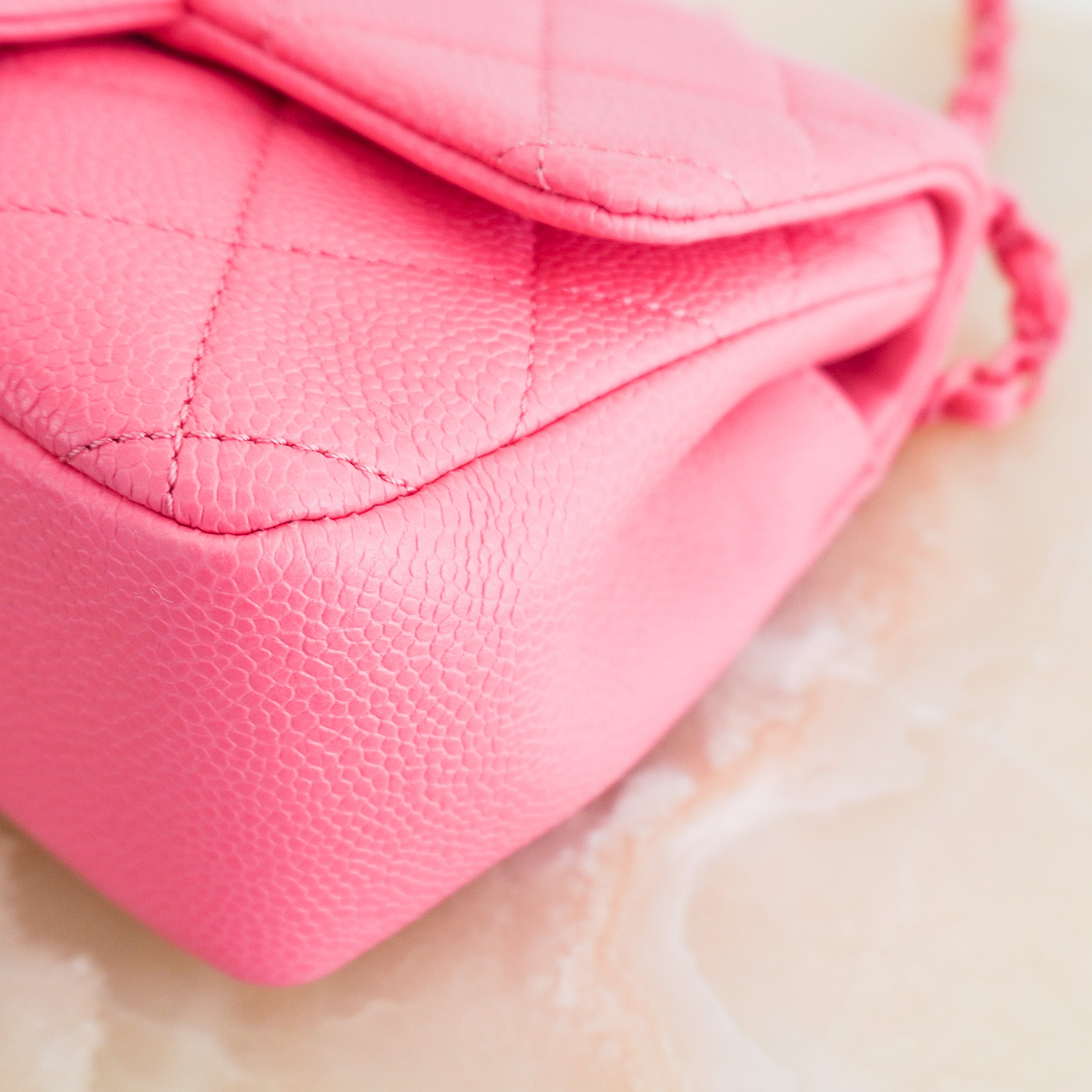 Chanel Caviar Quilted Incognito Mini Square Flap Pink | Authentic Preloved
