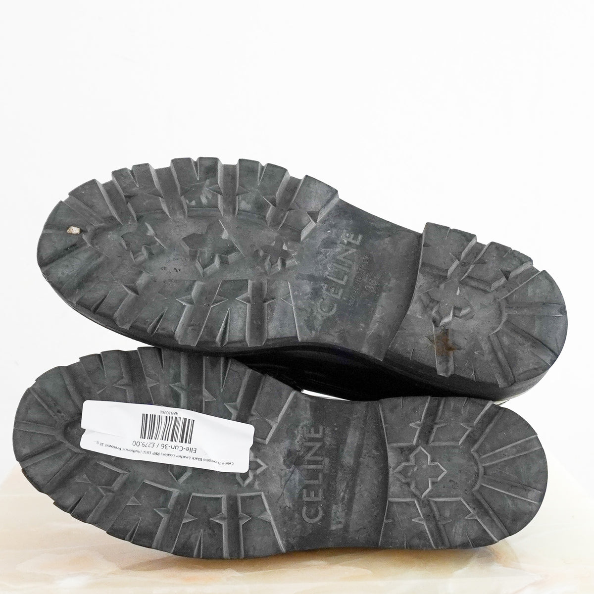 Celine Triomphe Black Leather Loafers (RRP £850) | Authentic Preloved - Reloved Again