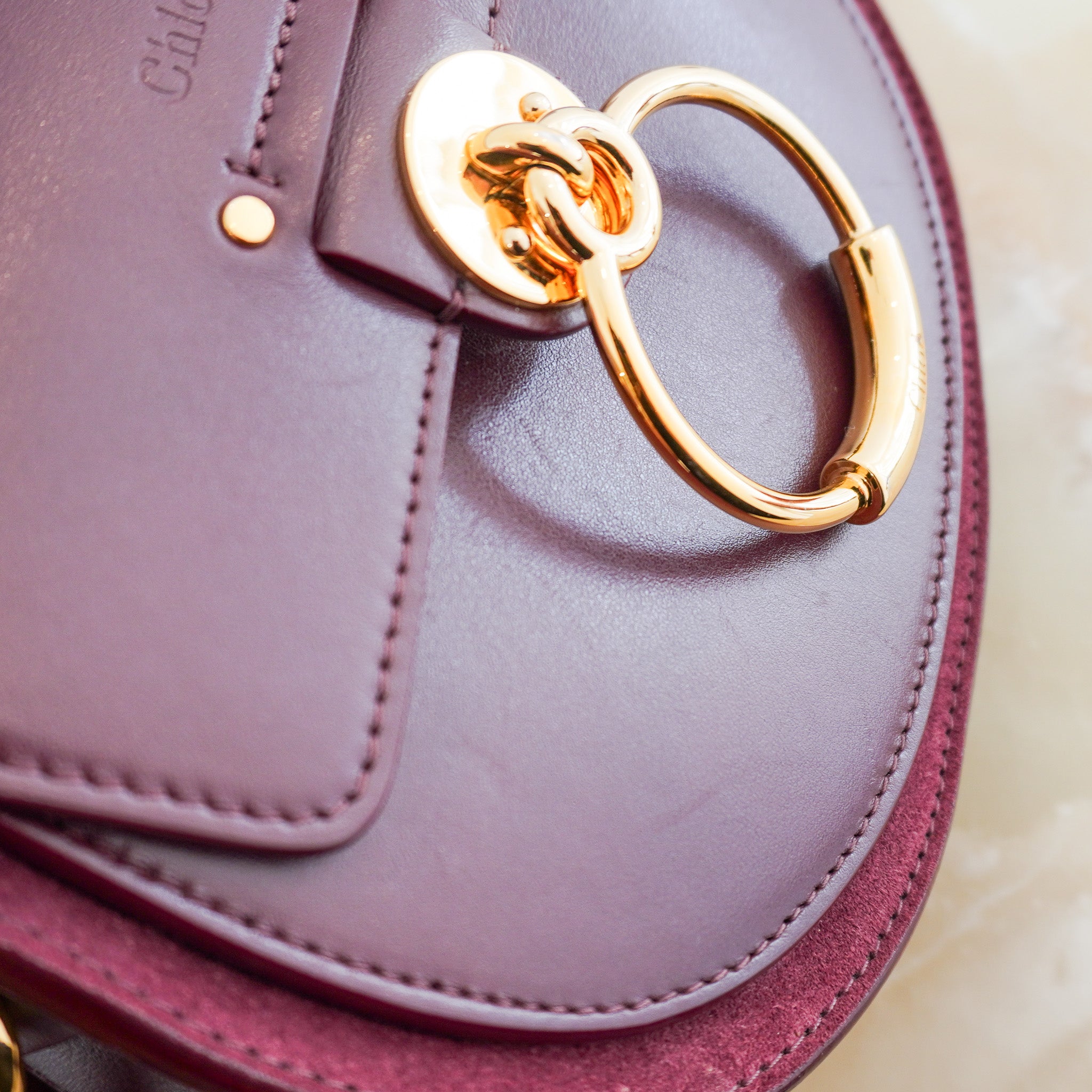 Chloe Tess Bag in Burgundy (RRP £1,020) | Authentic Preloved