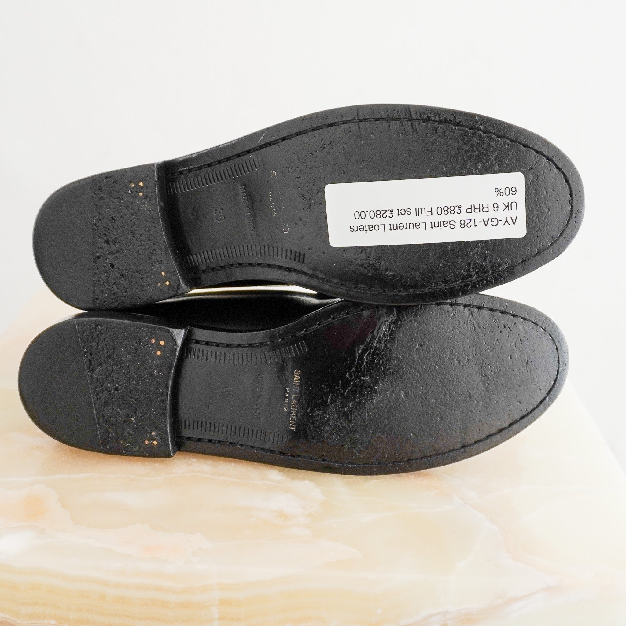 Saint Laurent Penny Loafers in Black (RRP £880) | Authentic Preloved