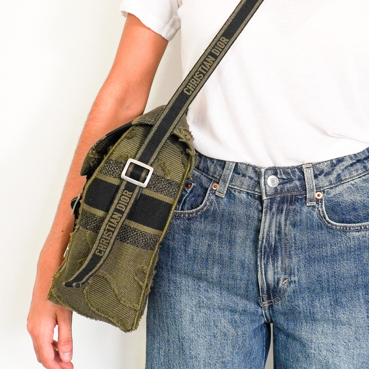 Christian Dior Diorcamp Messenger Bag Green Camouflage Canvas (RRP £2900) | Authentic Preloved