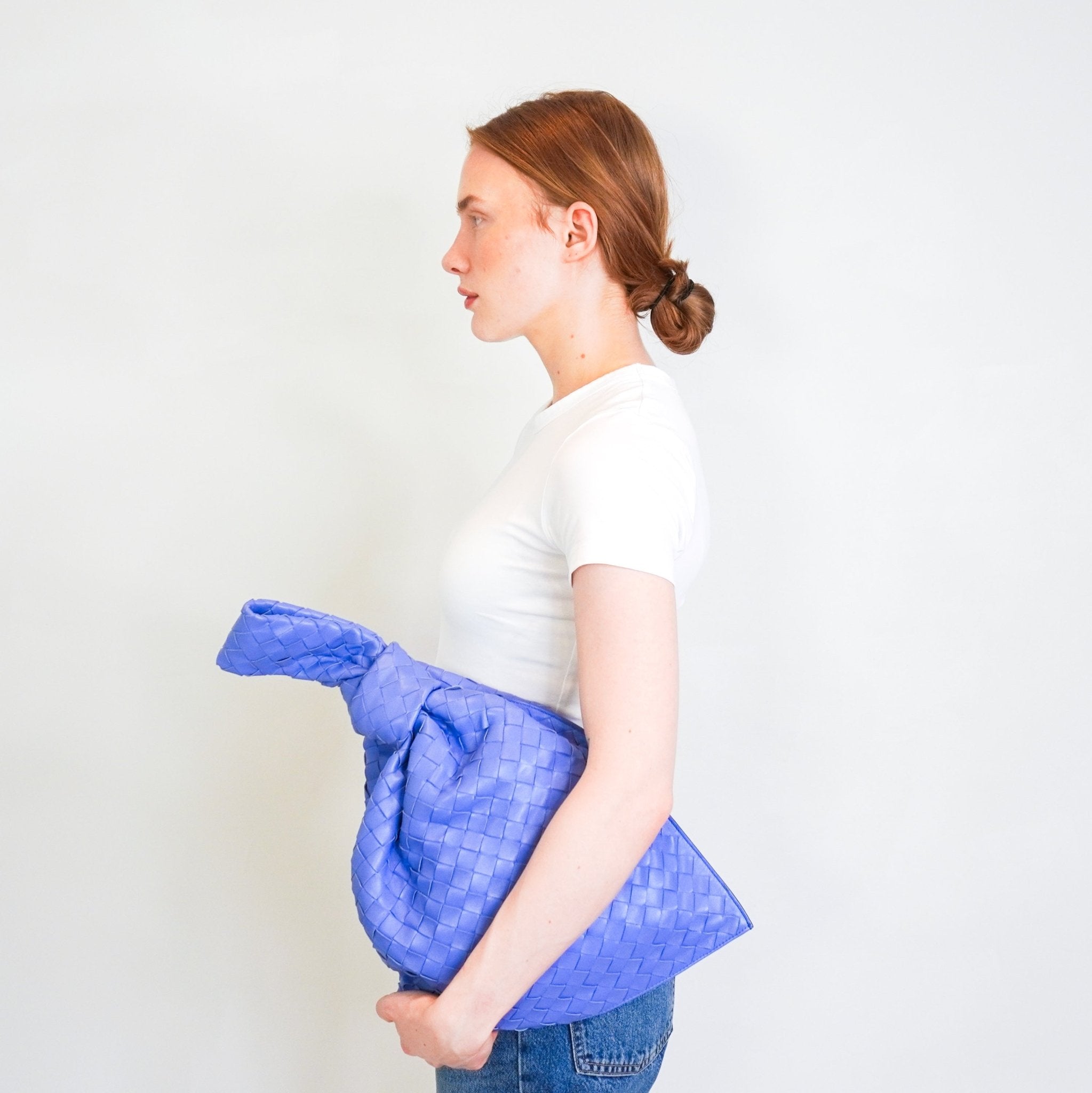 Bottega Veneta Indigo Intrecciato Twist Clutch RRP £2900 | Authentic Preloved - Reloved Again