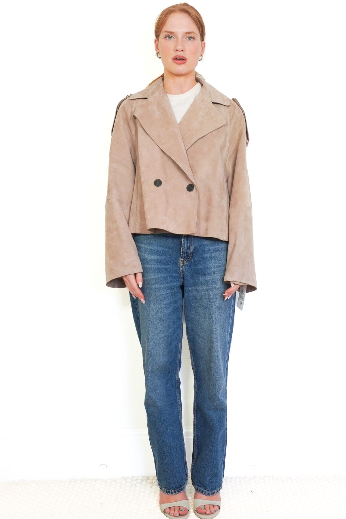 NEW WEEKEND MaxMara Leather Jacket Marron Glace (RRP £500) | Authentic Preloved