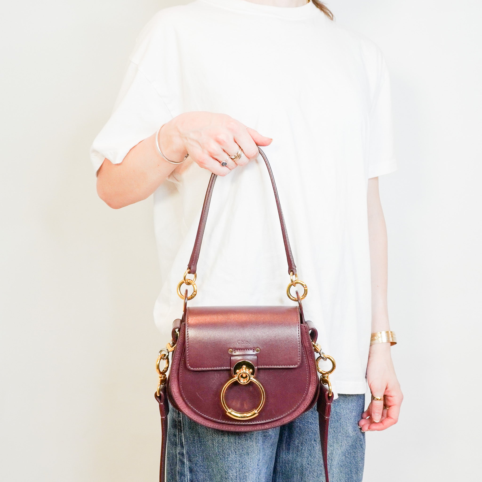 Chloe Tess Bag in Burgundy (RRP £1,020) | Authentic Preloved