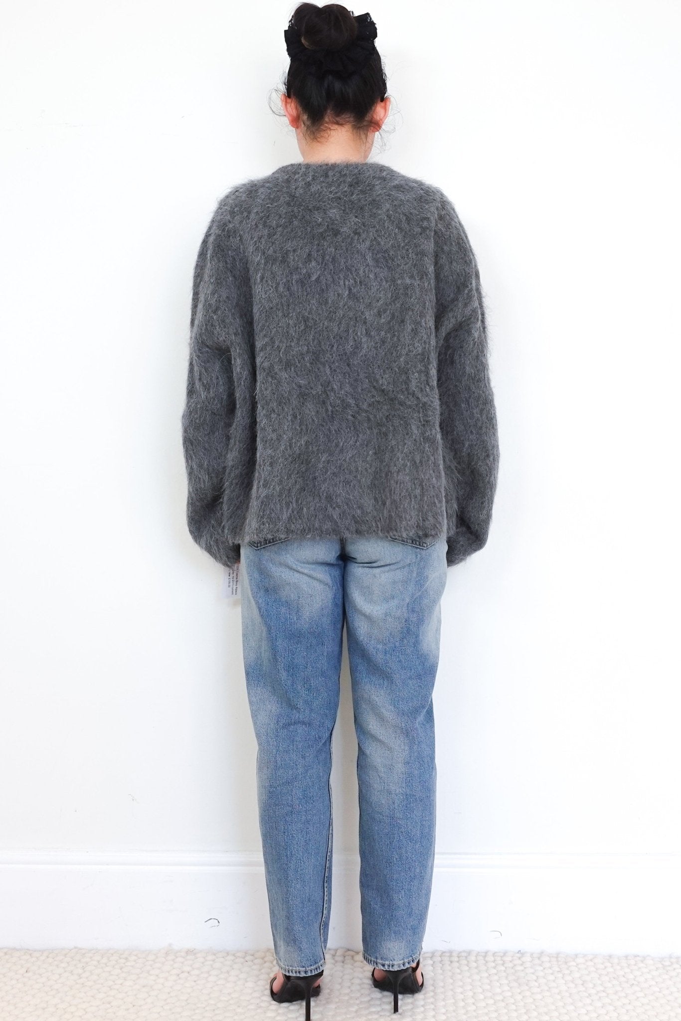CURRENT SEASON Toteme Grey Boxy Crewneck Alpaca Jumper RRP £510 | Authentic Preloved