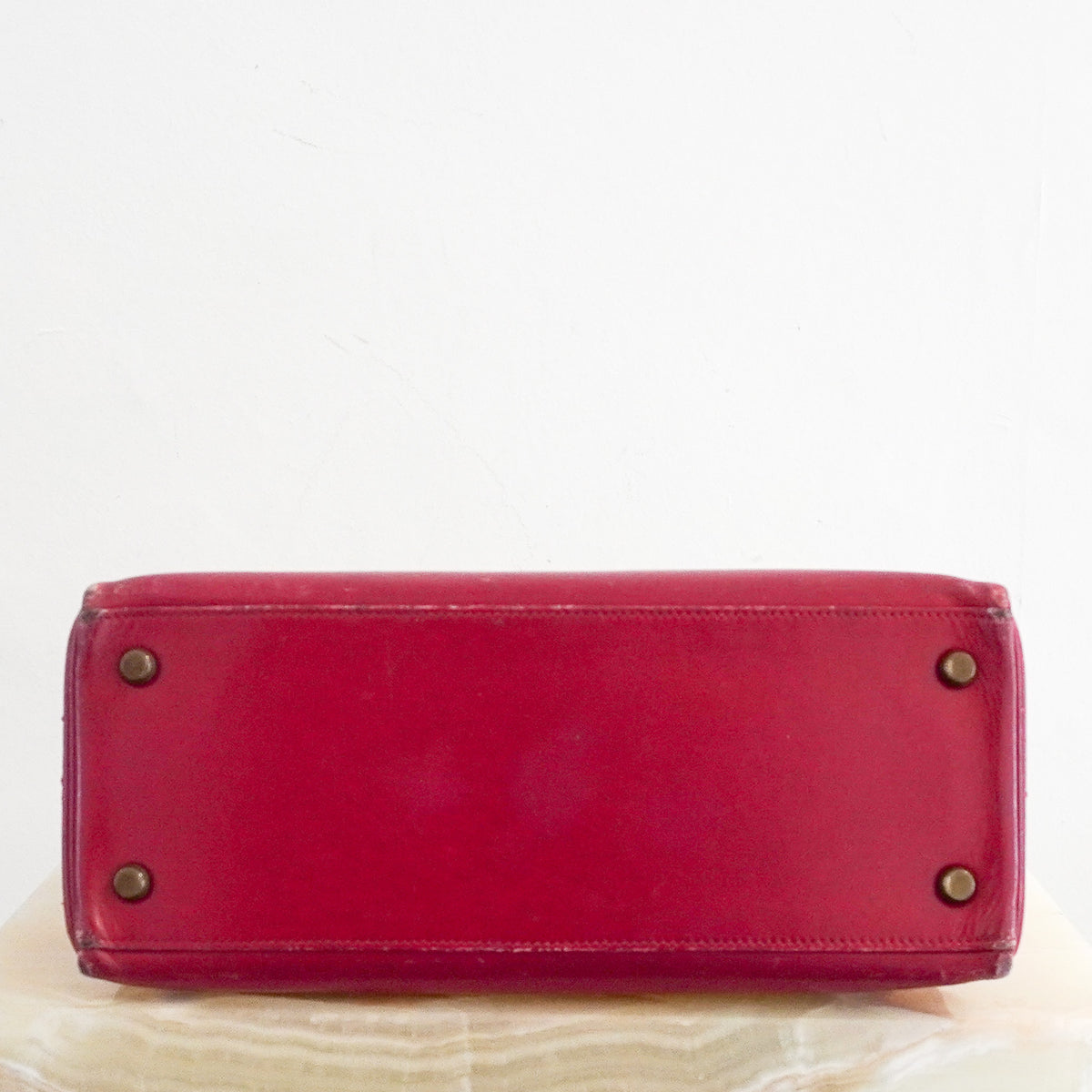 Hermes Kelly 28 Box Leather Rouge 1982 (RRP £13,000 ) | Authentic Preloved
