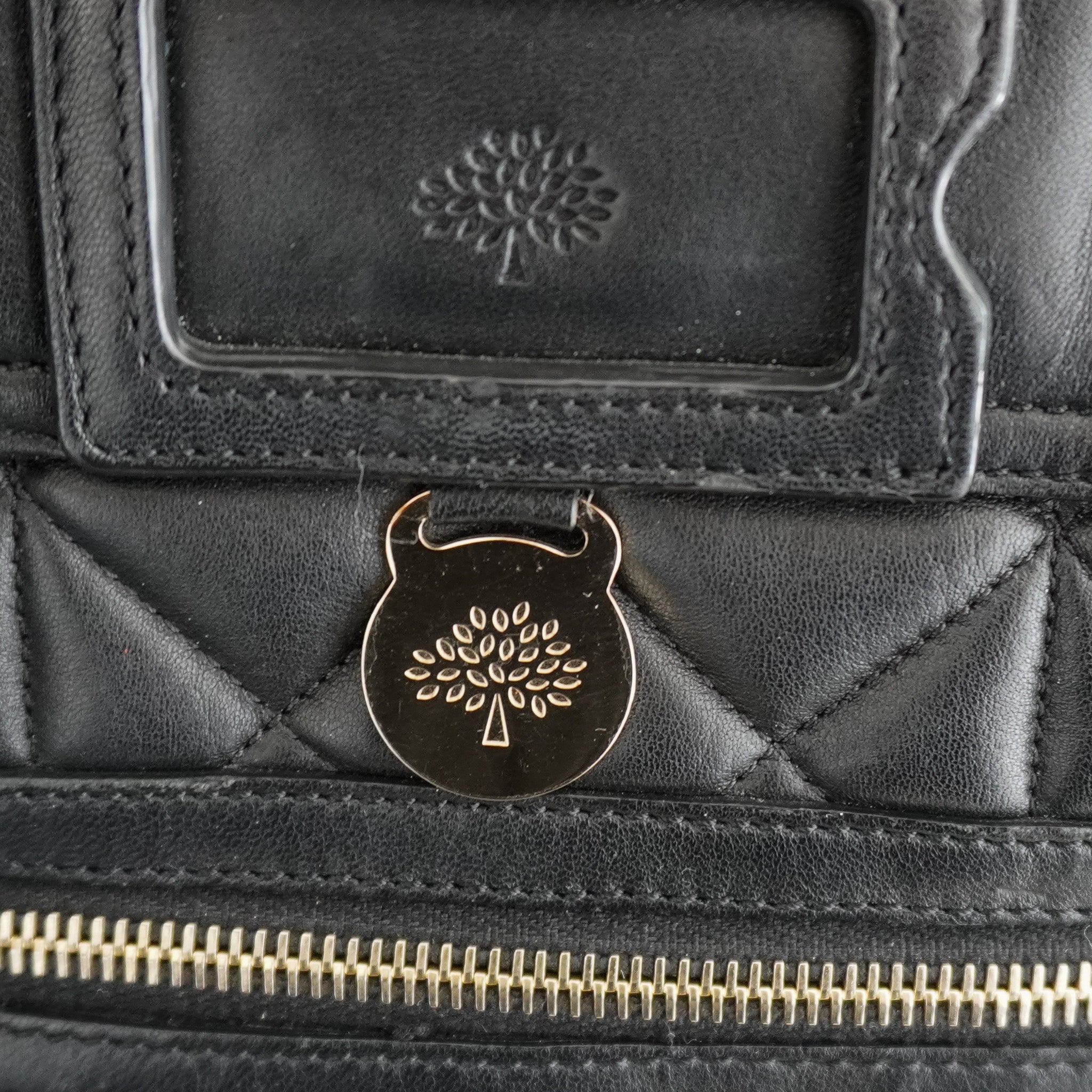 Mulberry Black Cara Delevigne Quilted Leather Backpack (RRP £695) | Authentic Preloved