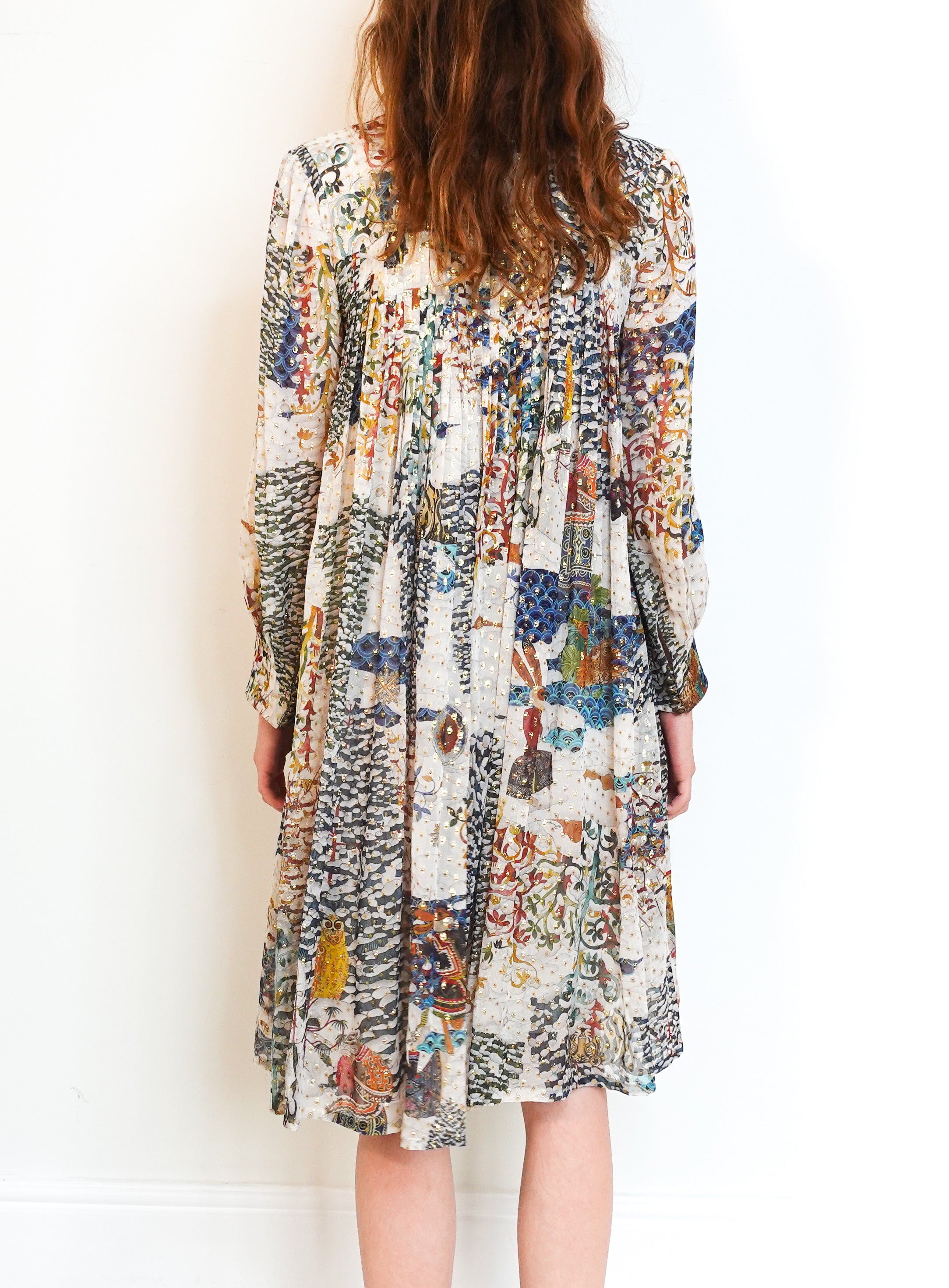 Vintage multicolour silk tunic dress RRP £750