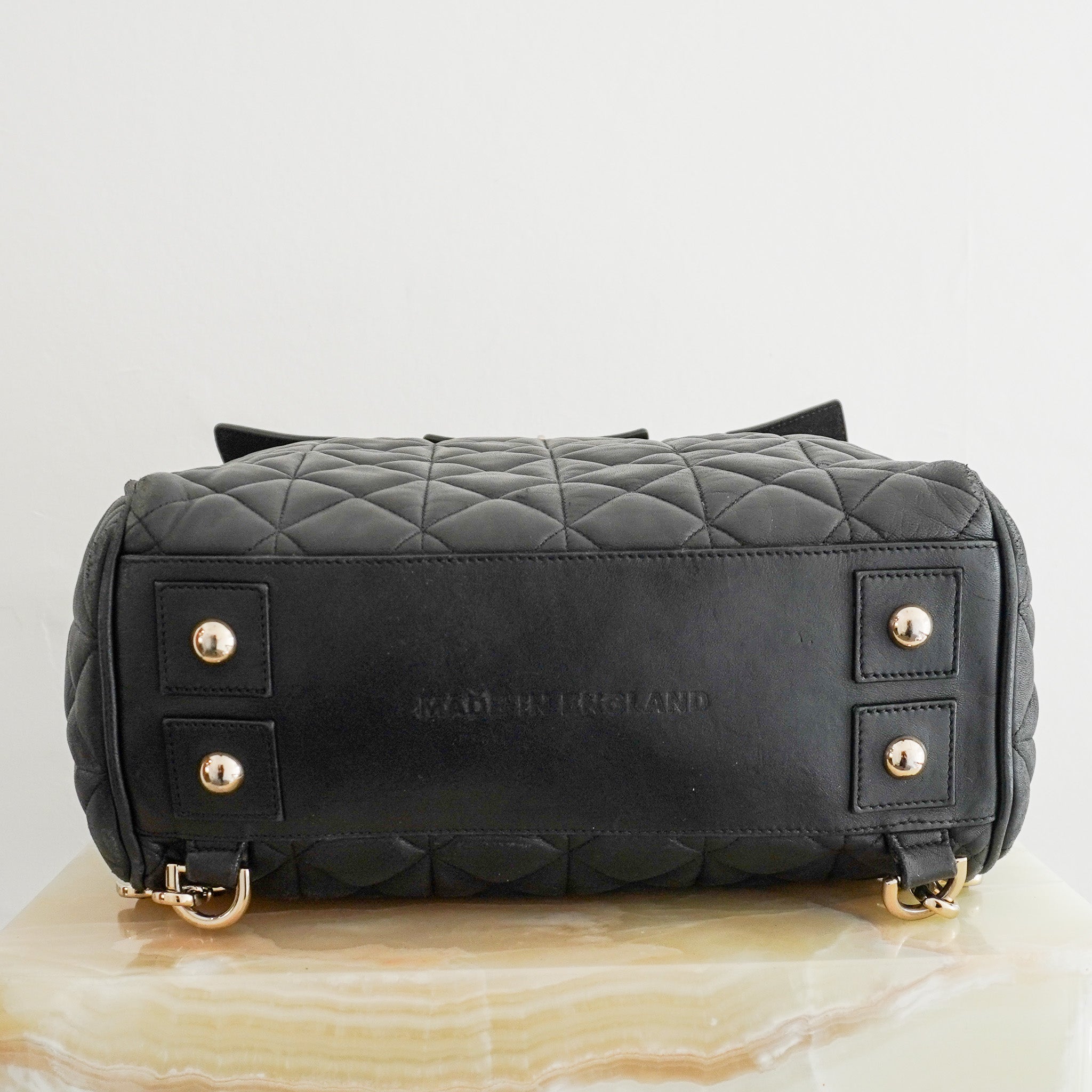 Mulberry Black Cara Delevigne Quilted Leather Backpack (RRP £695) | Authentic Preloved