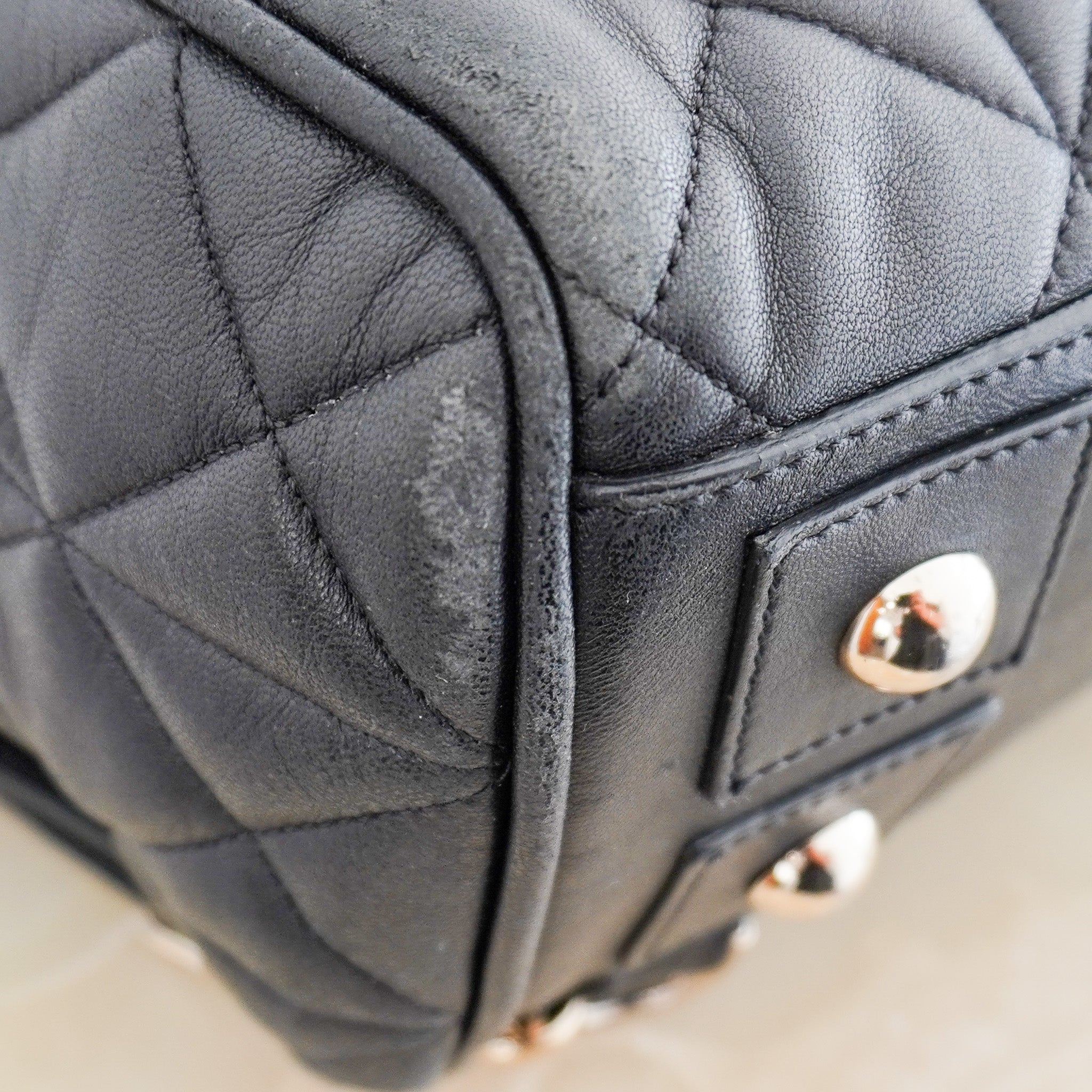 Mulberry Black Cara Delevigne Quilted Leather Backpack (RRP £695) | Authentic Preloved