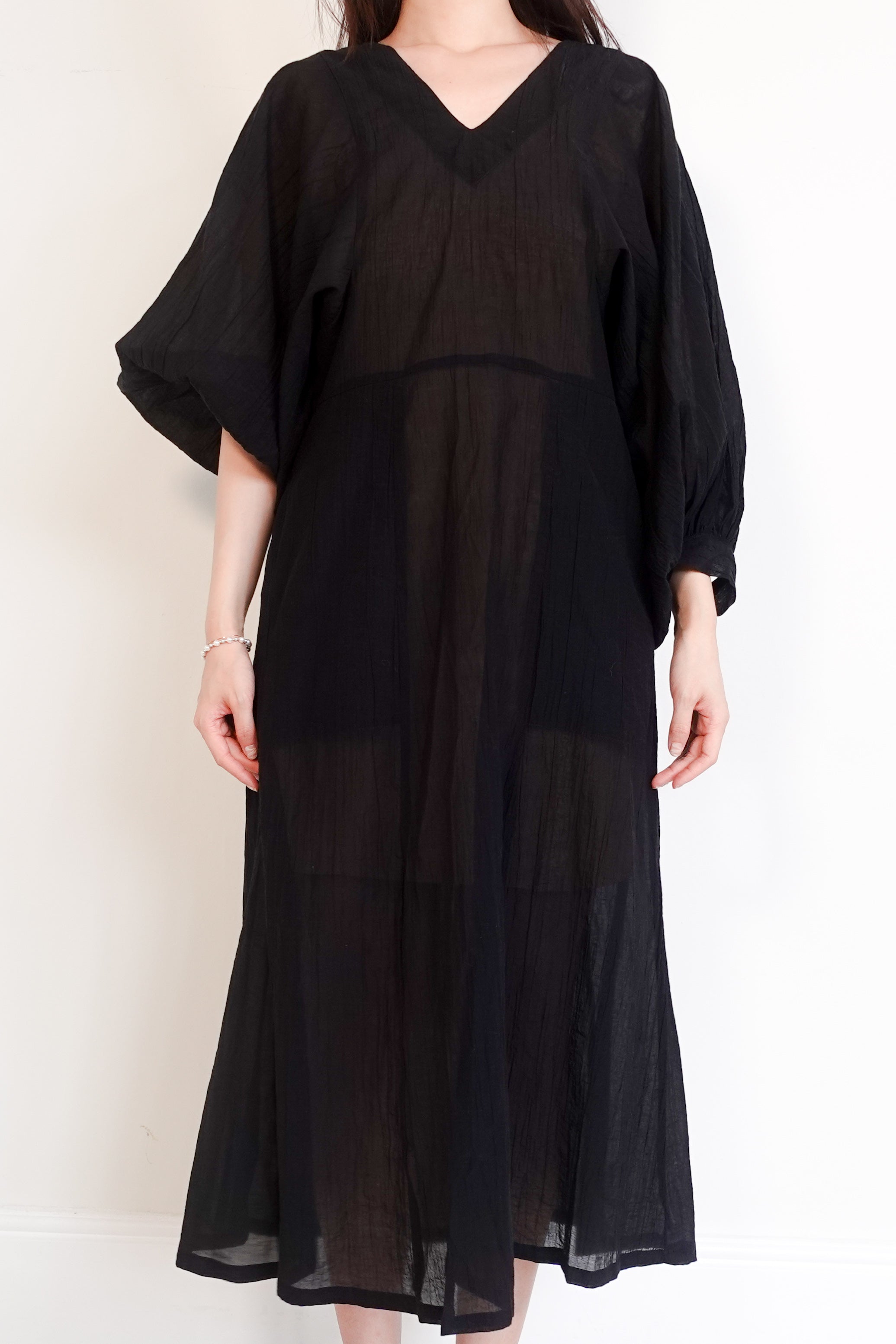 Black midi dress