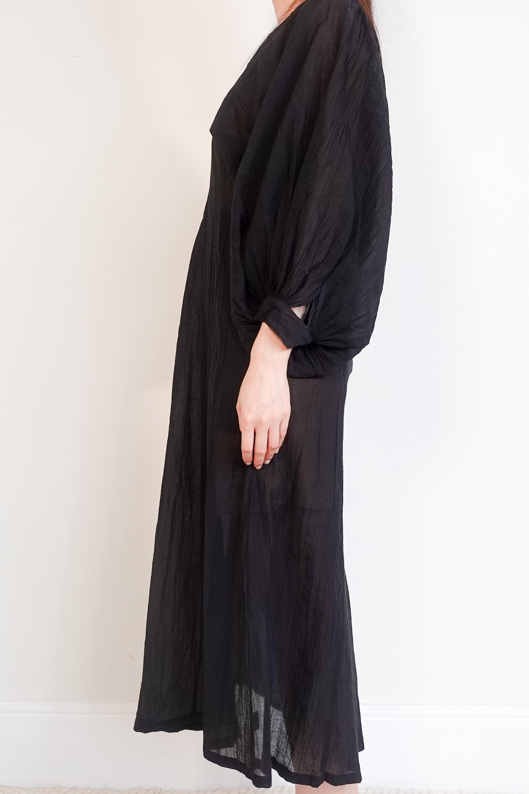 Black midi dress