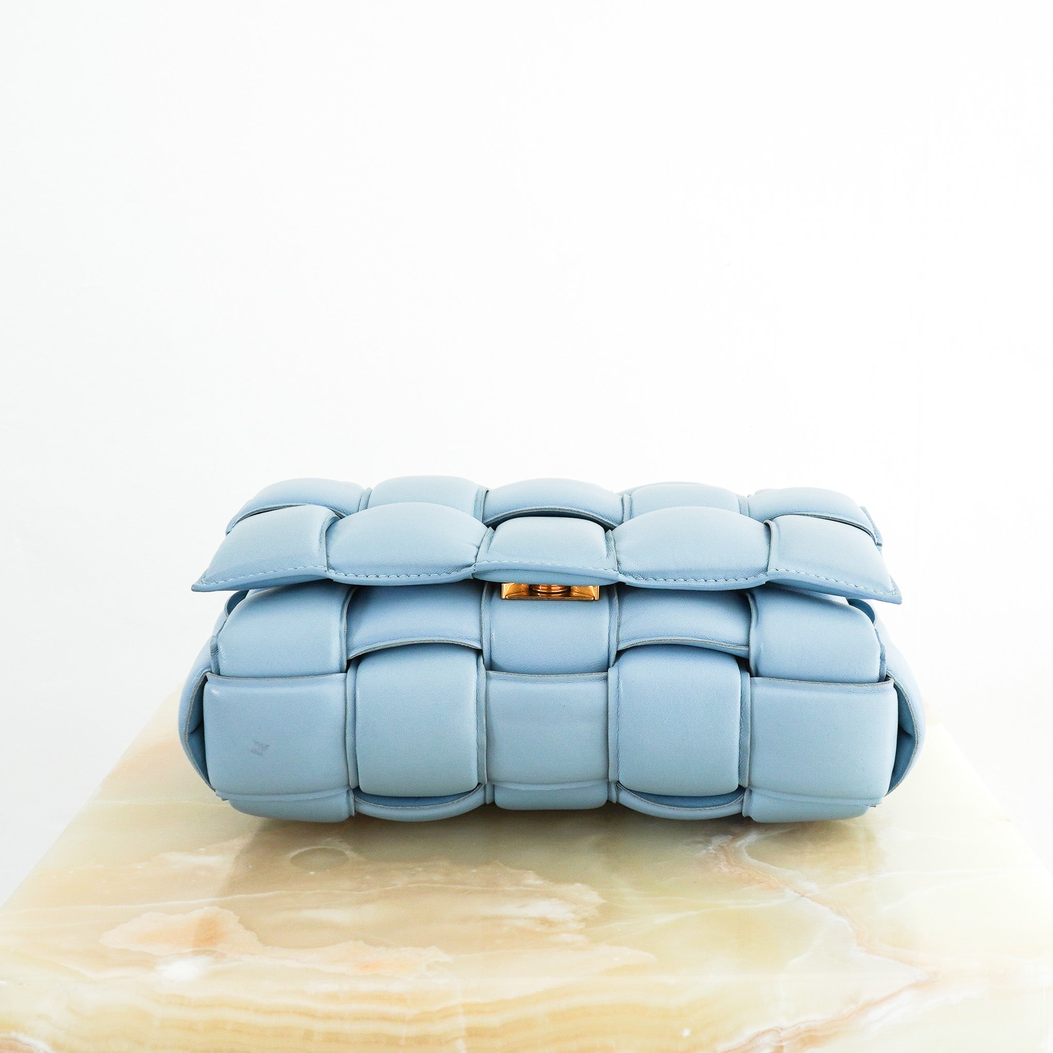 Bottega Veneta Padded Cassette Bag in Light Blue RRP £3230 | Authentic Preloved