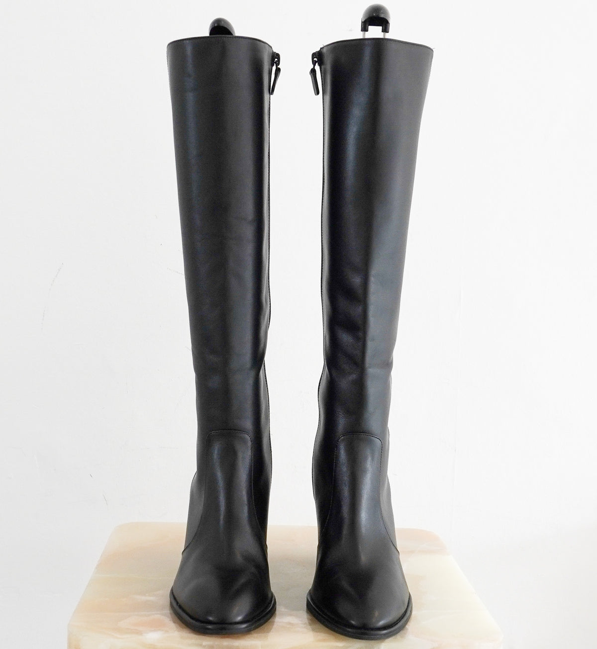 Stuart Weitzman Knee High Leather Boots UK 6 | Authentic Preloved
