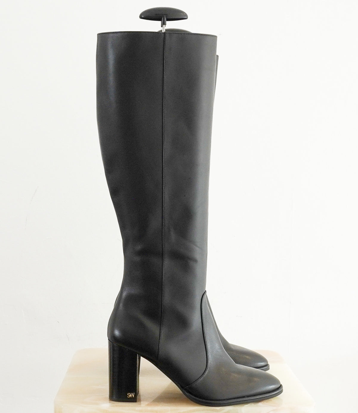 Stuart Weitzman Knee High Leather Boots UK 6 | Authentic Preloved