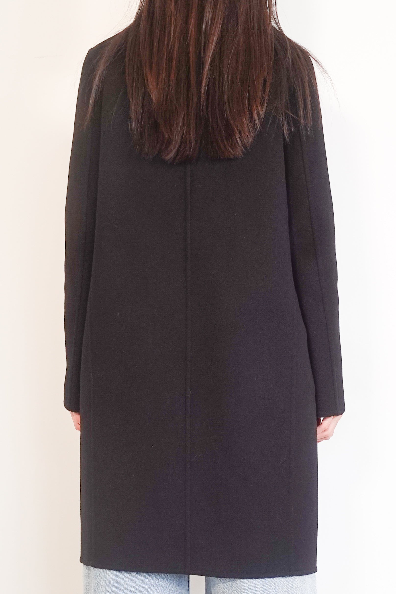 Cashmere blend black coat RRP £3.5k