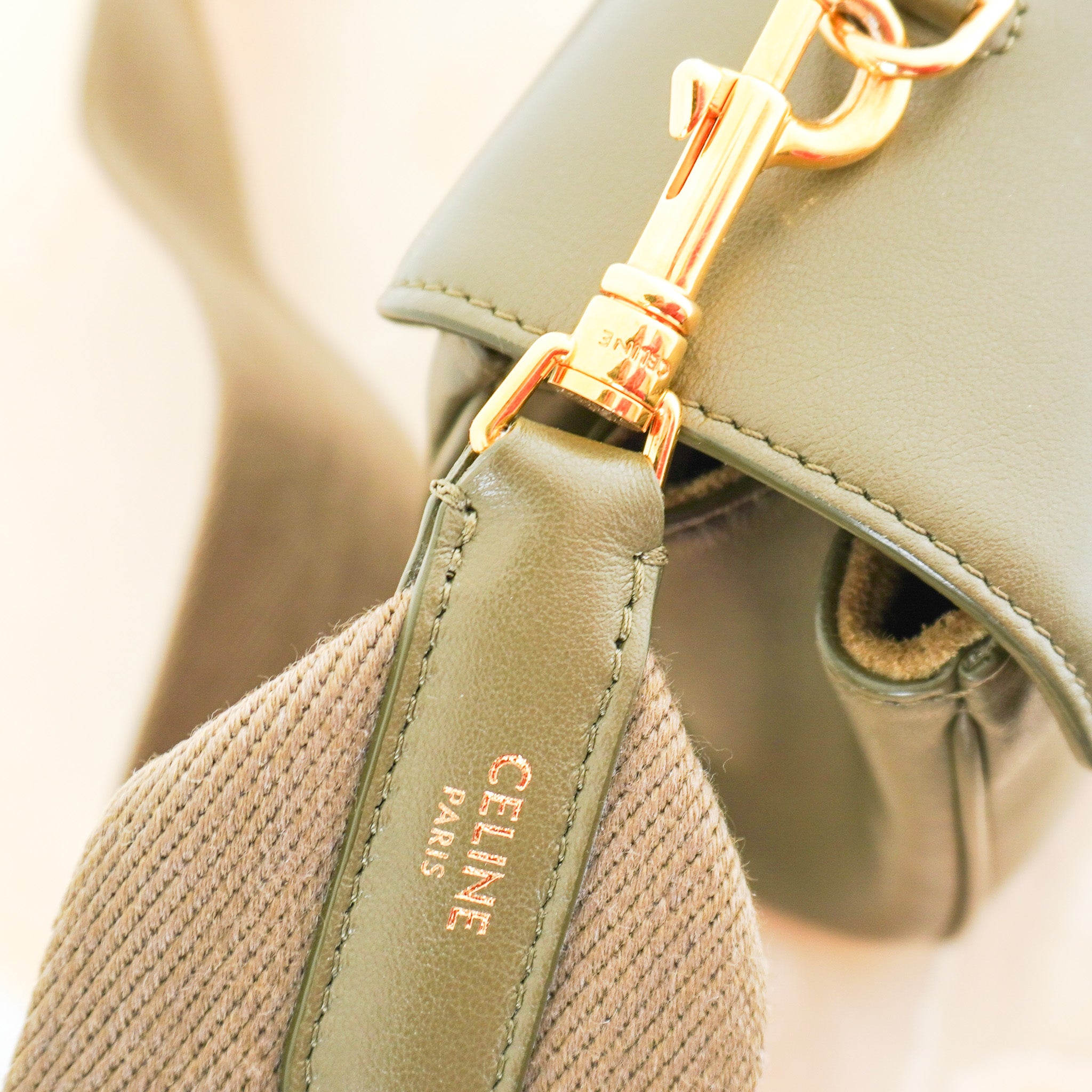 Celine Teen 16 Soft Calfskin Bag in Green RRP £1850 | Authentic Preloved