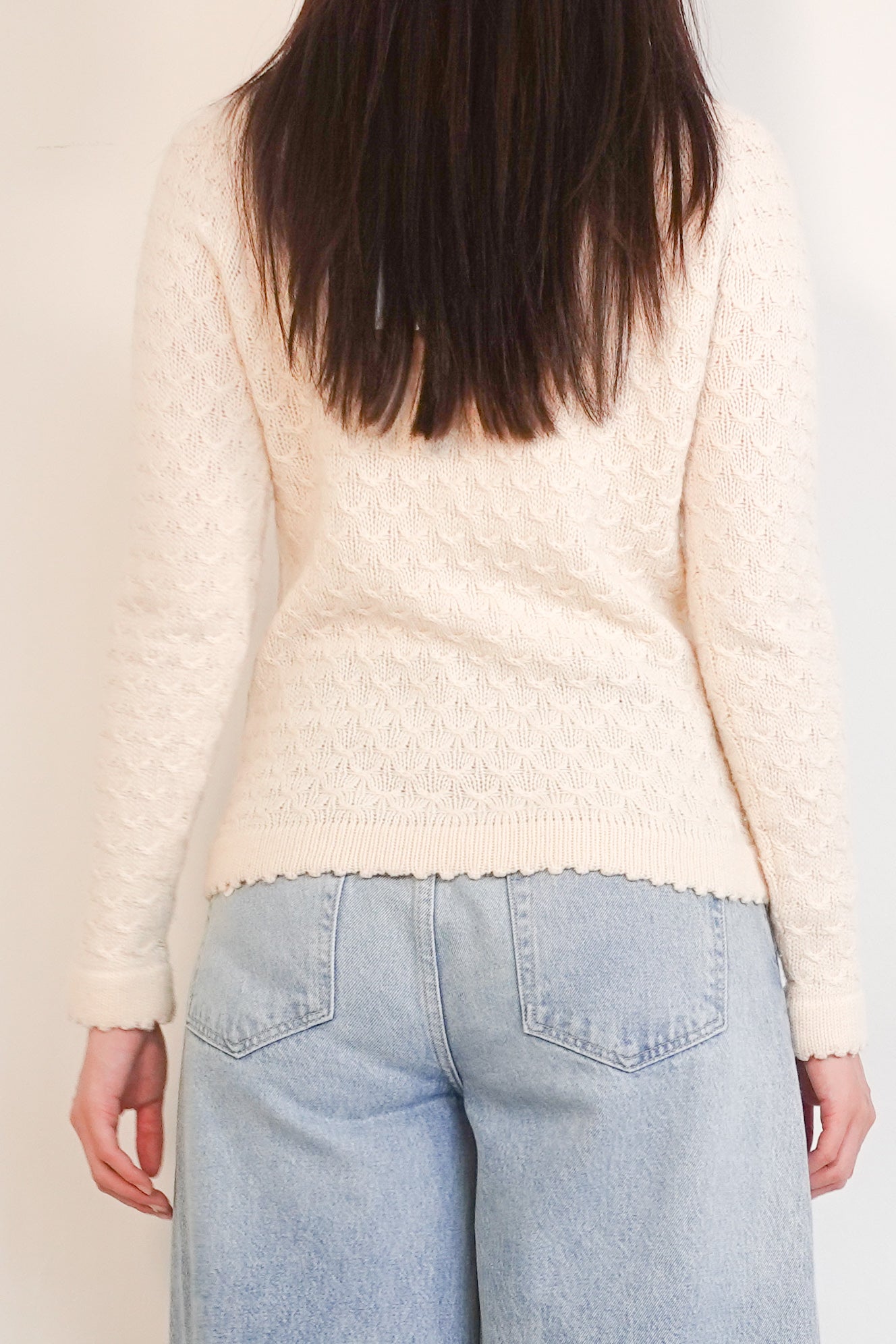 Knitted wool and cashmere cardigan