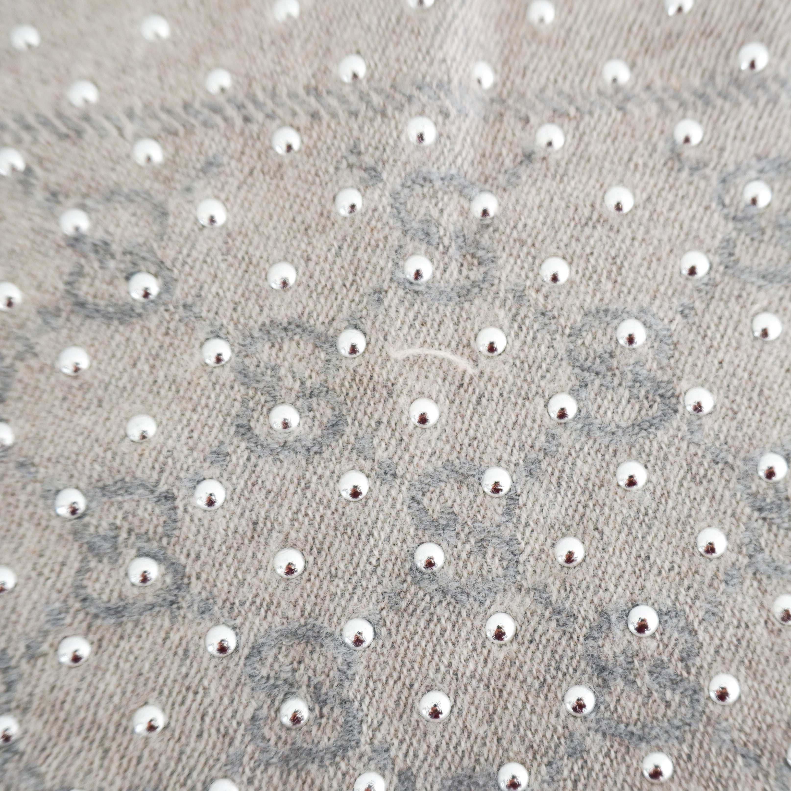 Gucci GG Studded Monogram Shawl in Grey RRP £380 | Authentic Preloved FINAL SALE