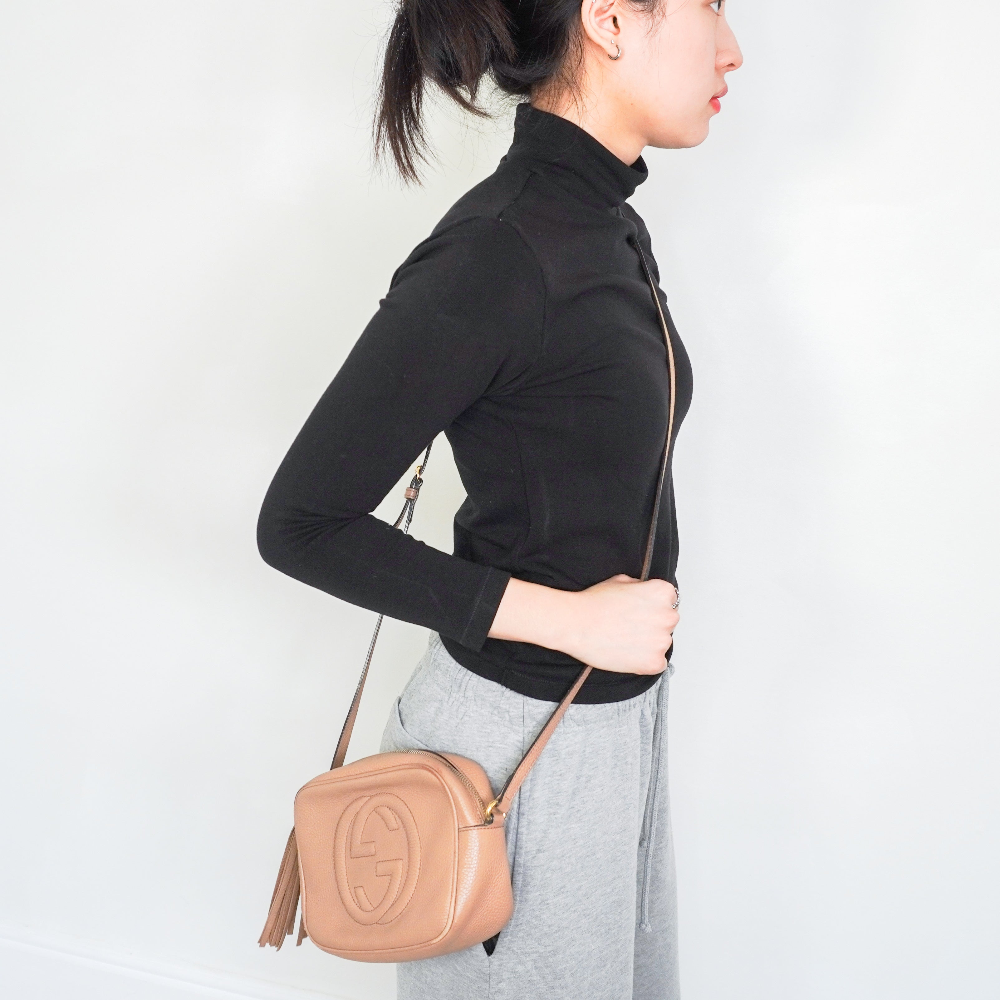 Gucci GG Beige Disco Bag RRP £1200  | Authentic Preloved