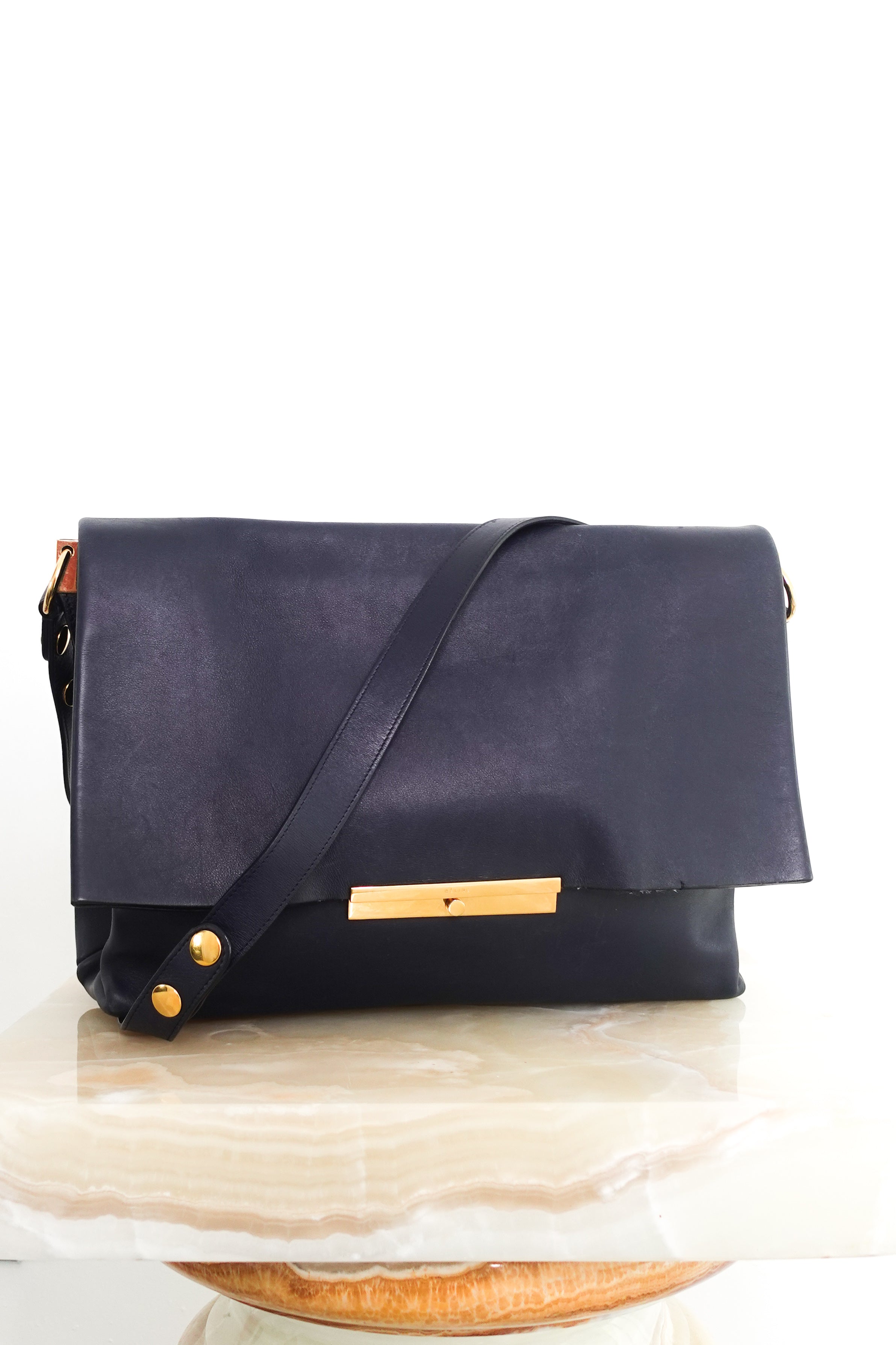 Navy shoulder bag