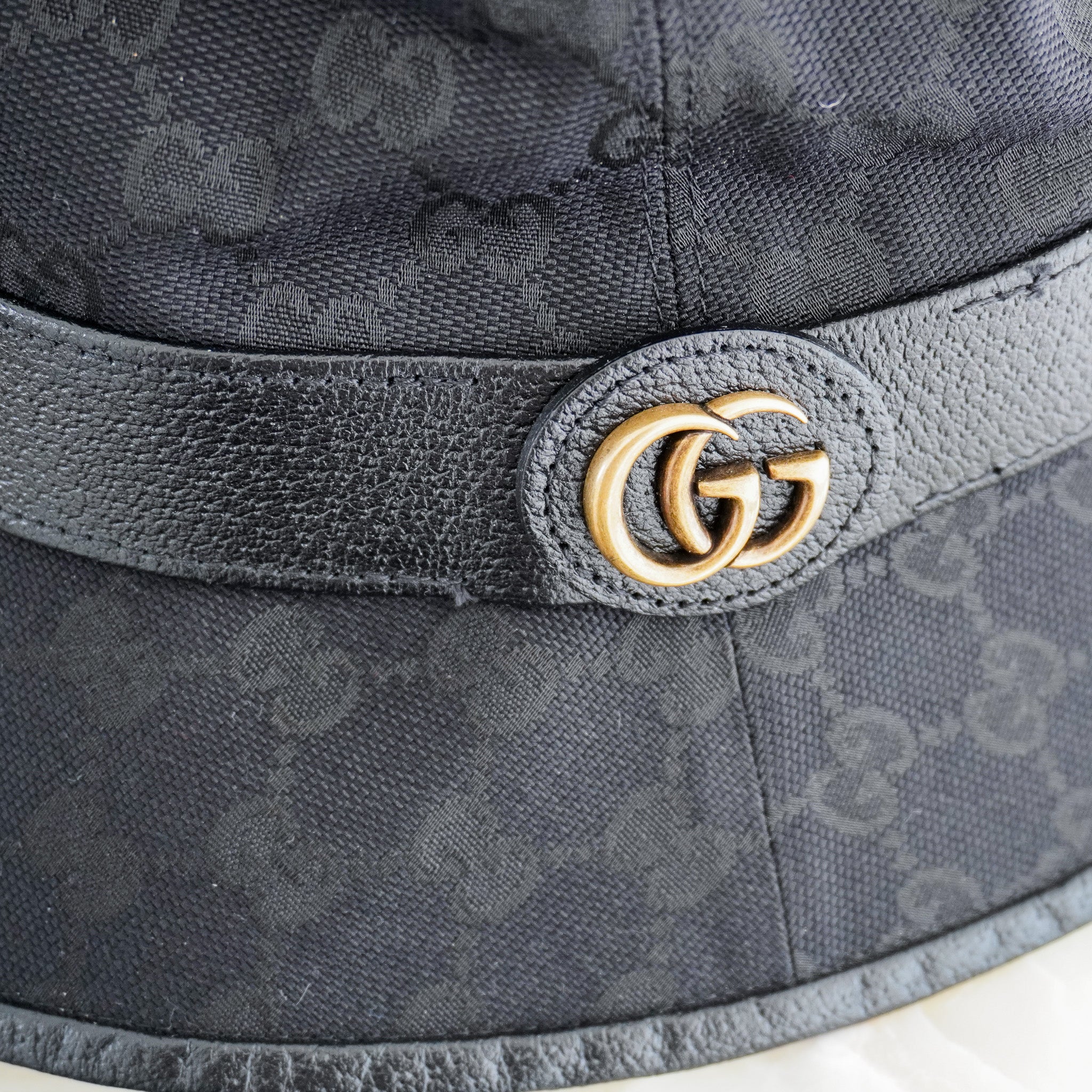 NEW Gucci GG Monogram Jago Canvas Bucket Hat in Black RRP £345 | Authentic Preloved FINAL SALE